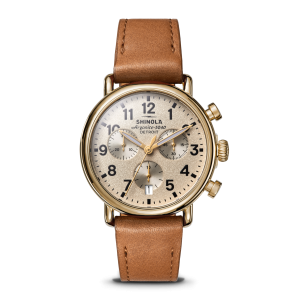 Runwell Chronograph Watch - Tan Leather Strap