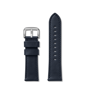 24mm Navy Leather Watch Strap - Navy