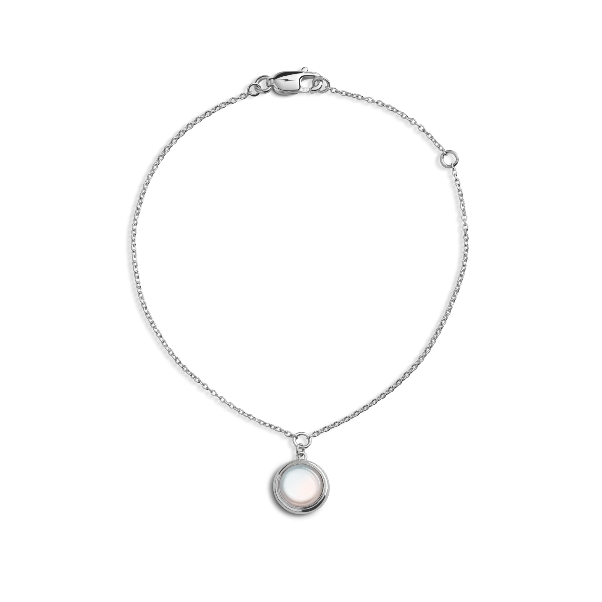 Heirloom Mother Of Pearl Charm Bracelet - Sterling Silver