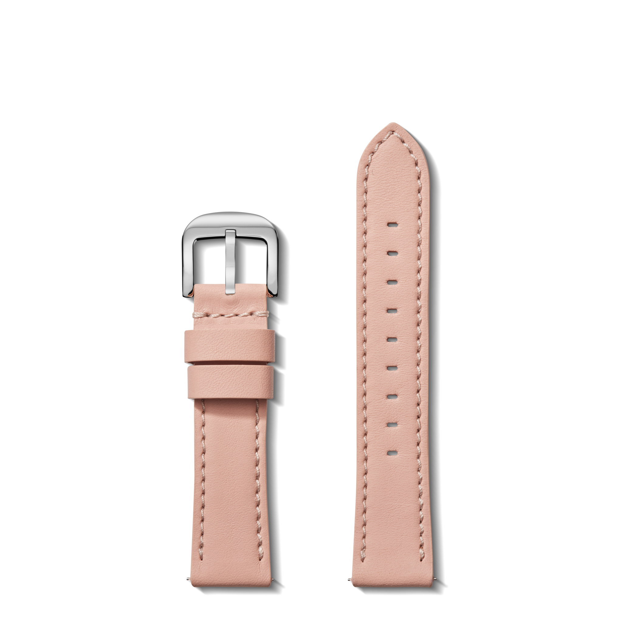 20mm Blush Leather Watch Strap - Blush