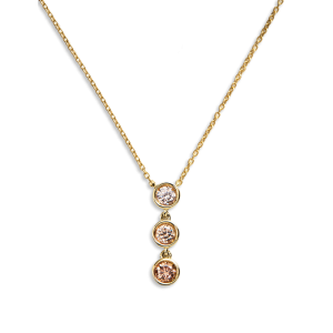 0.33 Carat Desert Diamond Drop Pendant Necklace