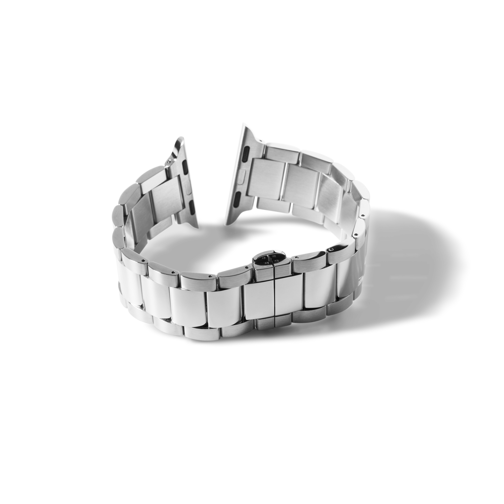 20mm Stainless Steel 3-Link Apple Watch Bracelet - Stainless Steel - Image 2
