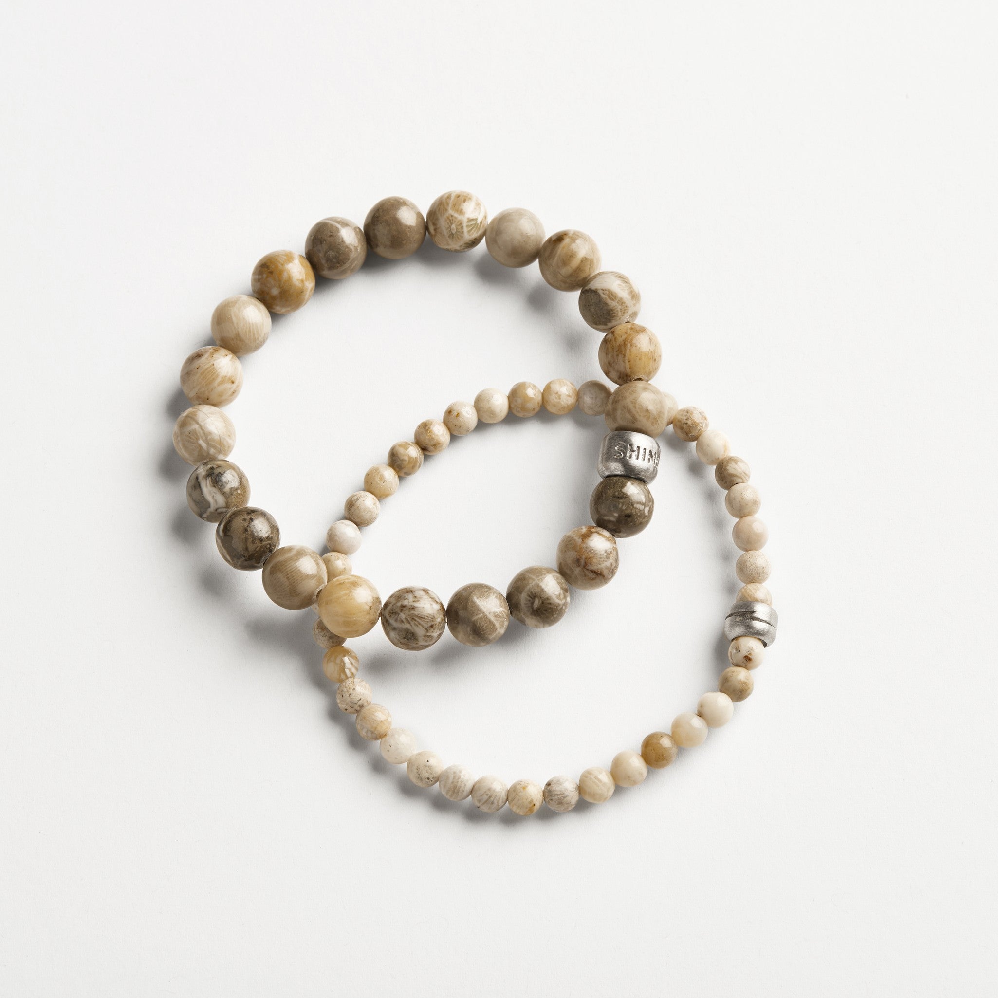 8mm Beaded Petoskey Bracelet - Petoskey - Image 4