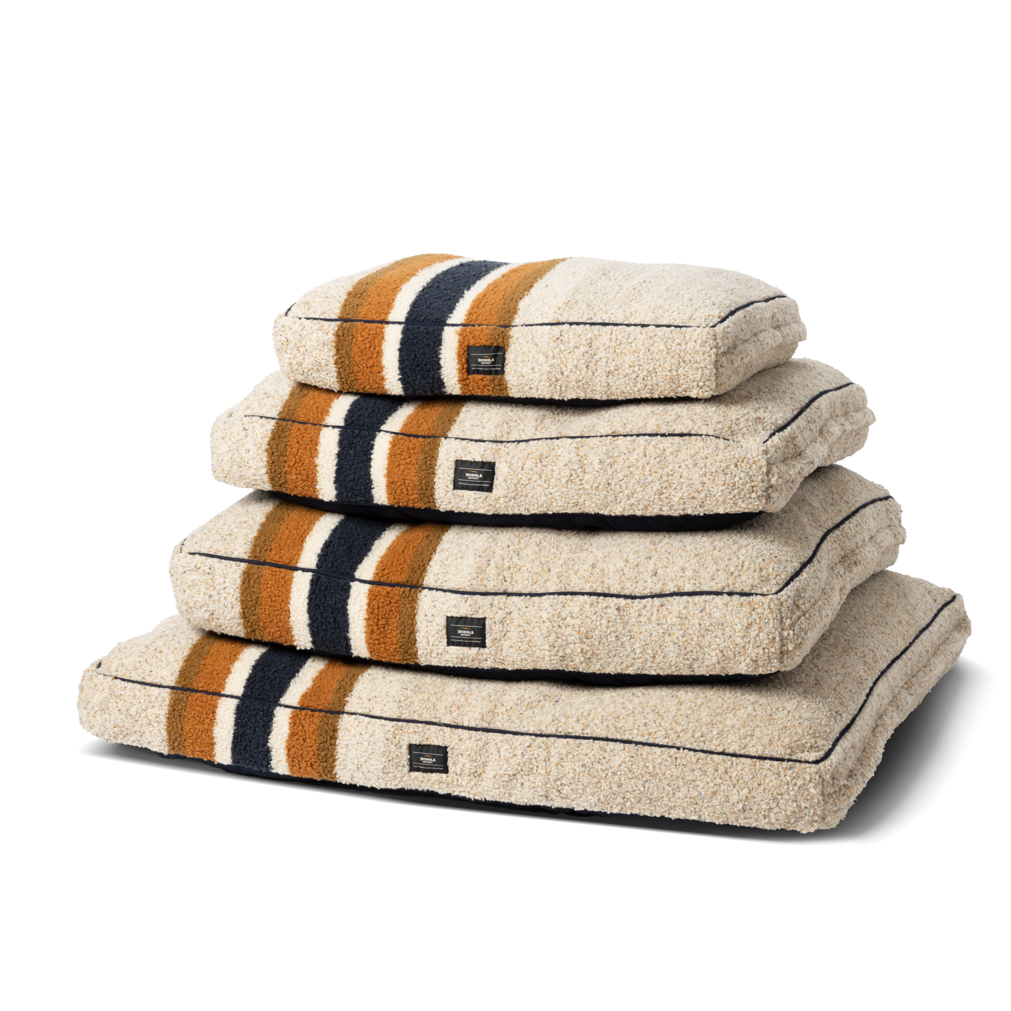 Napper Pillow Dog Bed - Stripe Oat - Image 3
