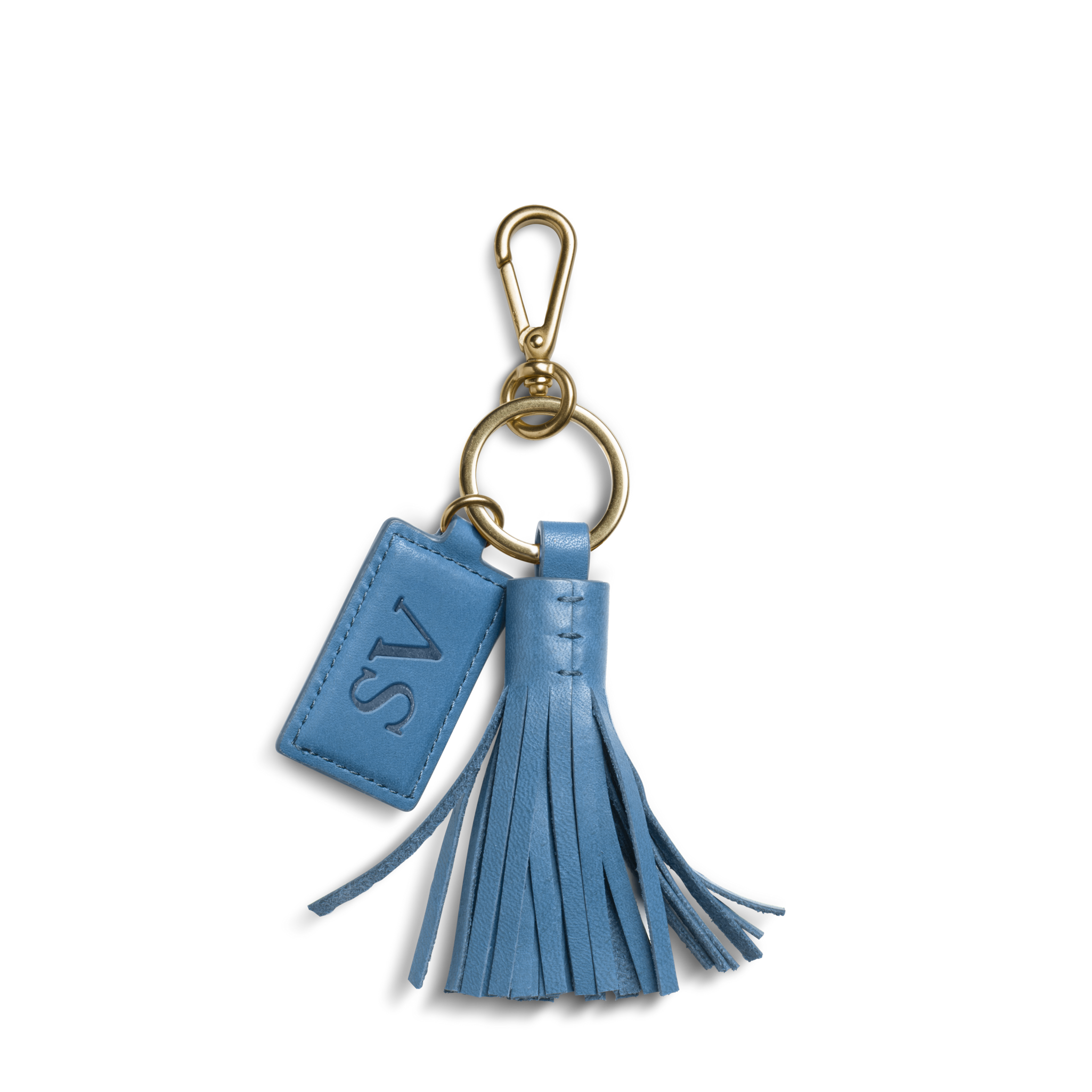 Leather Tassel Keychain - River - Image 3