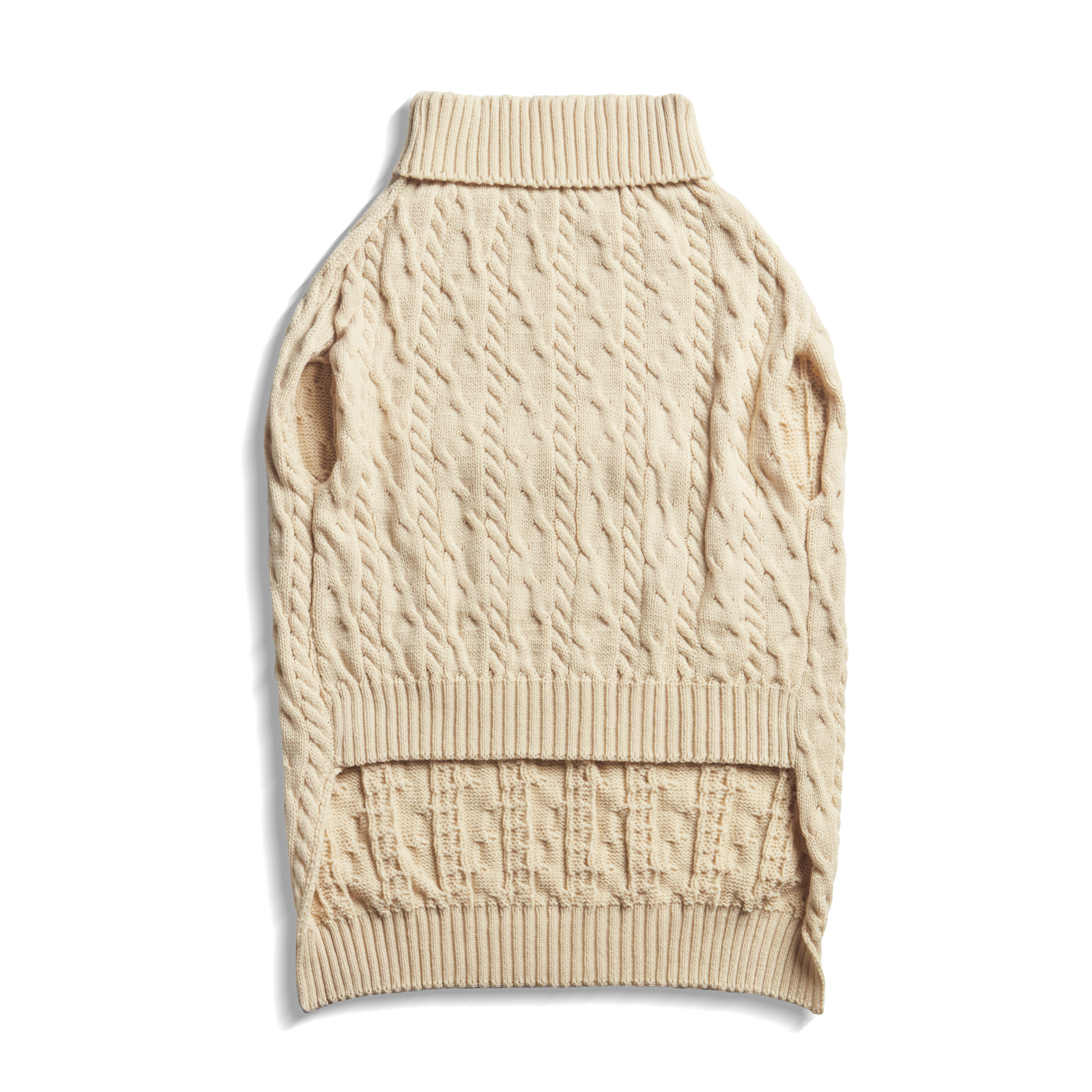 Cable Knit Dog Sweater - Ivory - Image 4