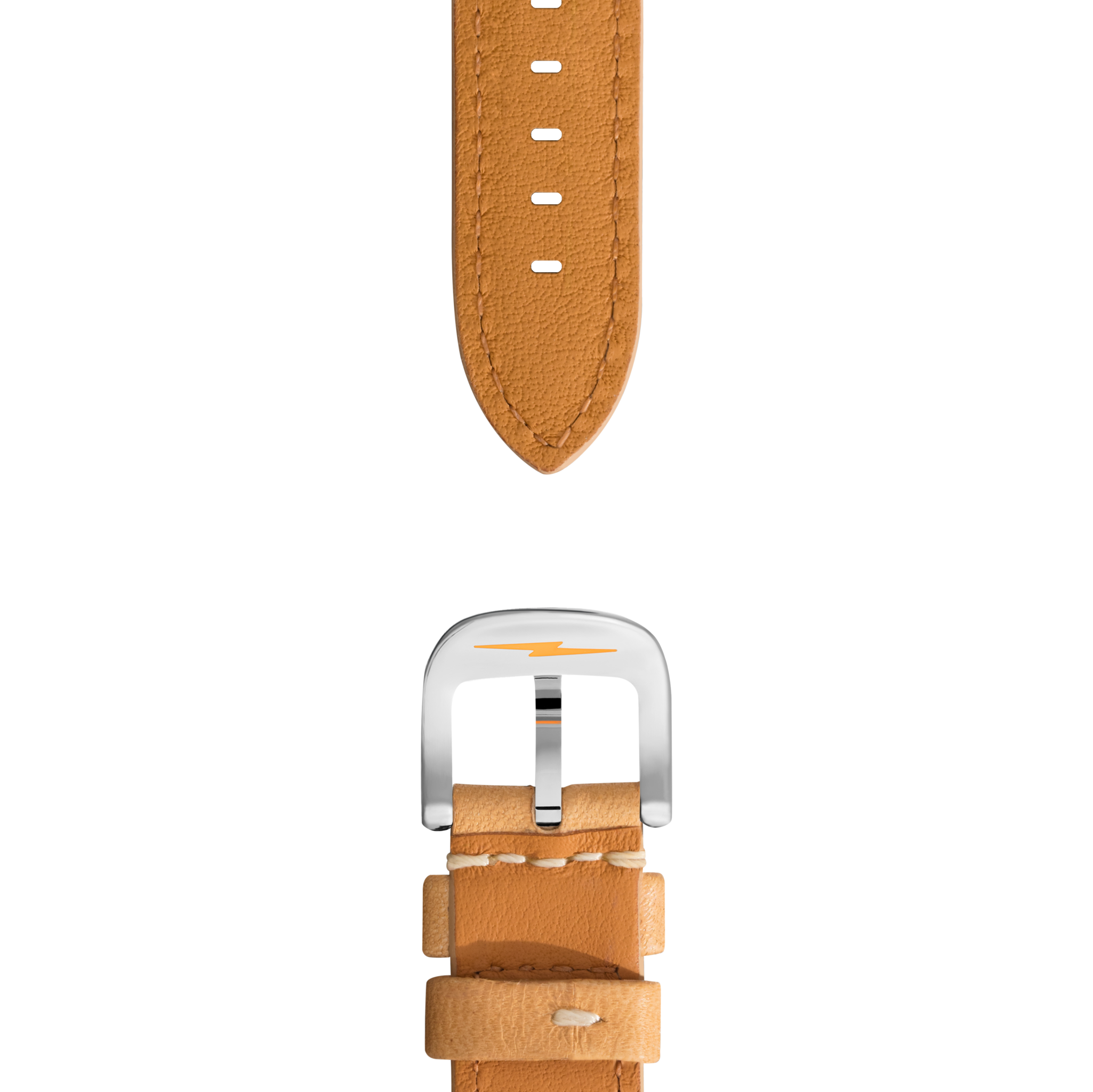 18mm Natural Leather Watch Strap - Natural - Image 2