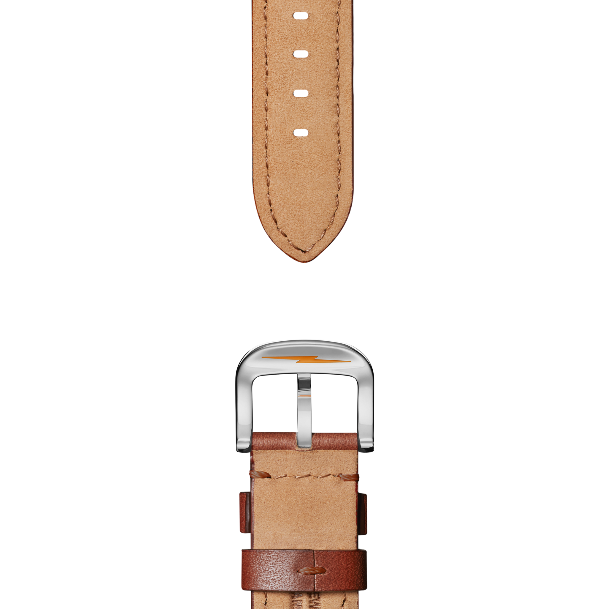 20mm Dark Cognac Leather Watch Strap - Dark Cognac - Image 2
