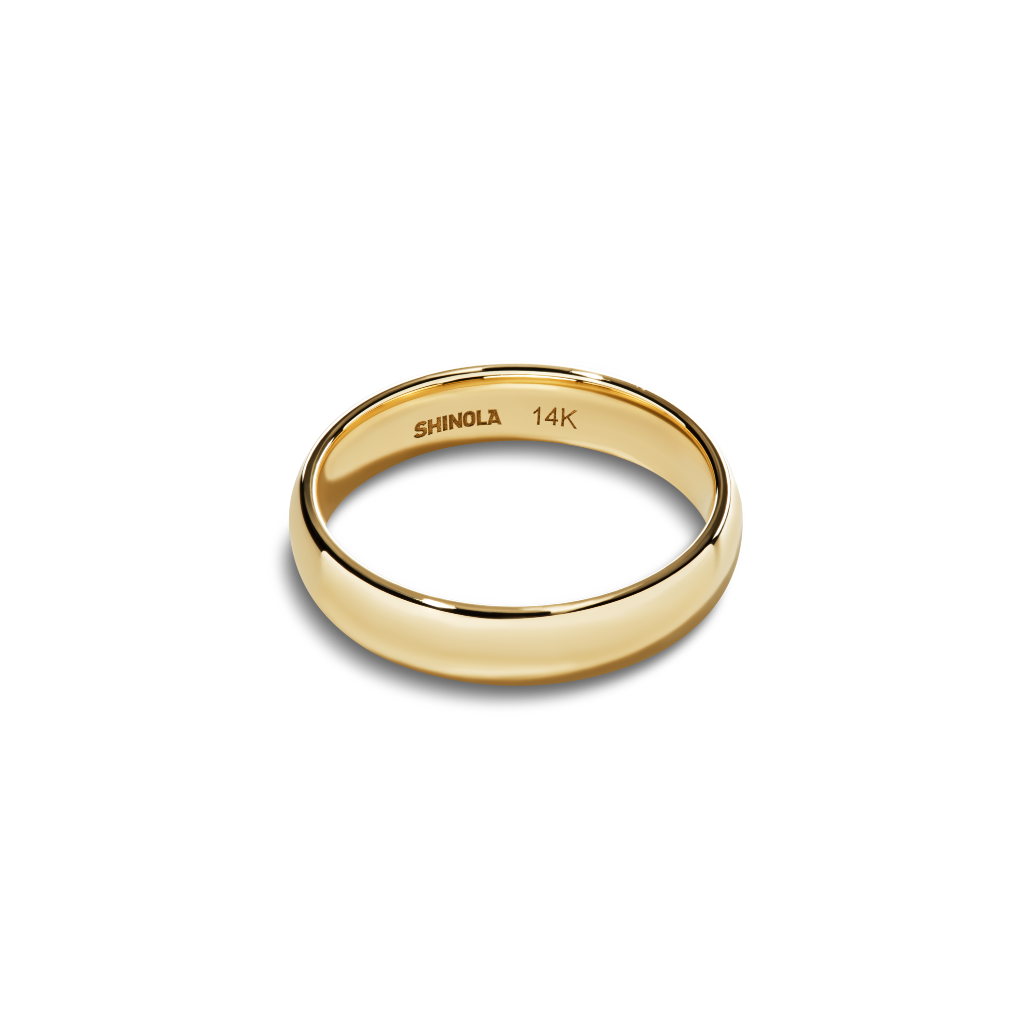 4mm Round Yellow Gold Band - Image 12
