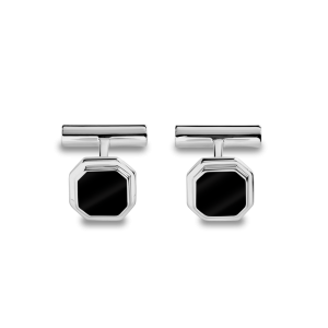 Octagonal Onyx Inlay Cufflinks