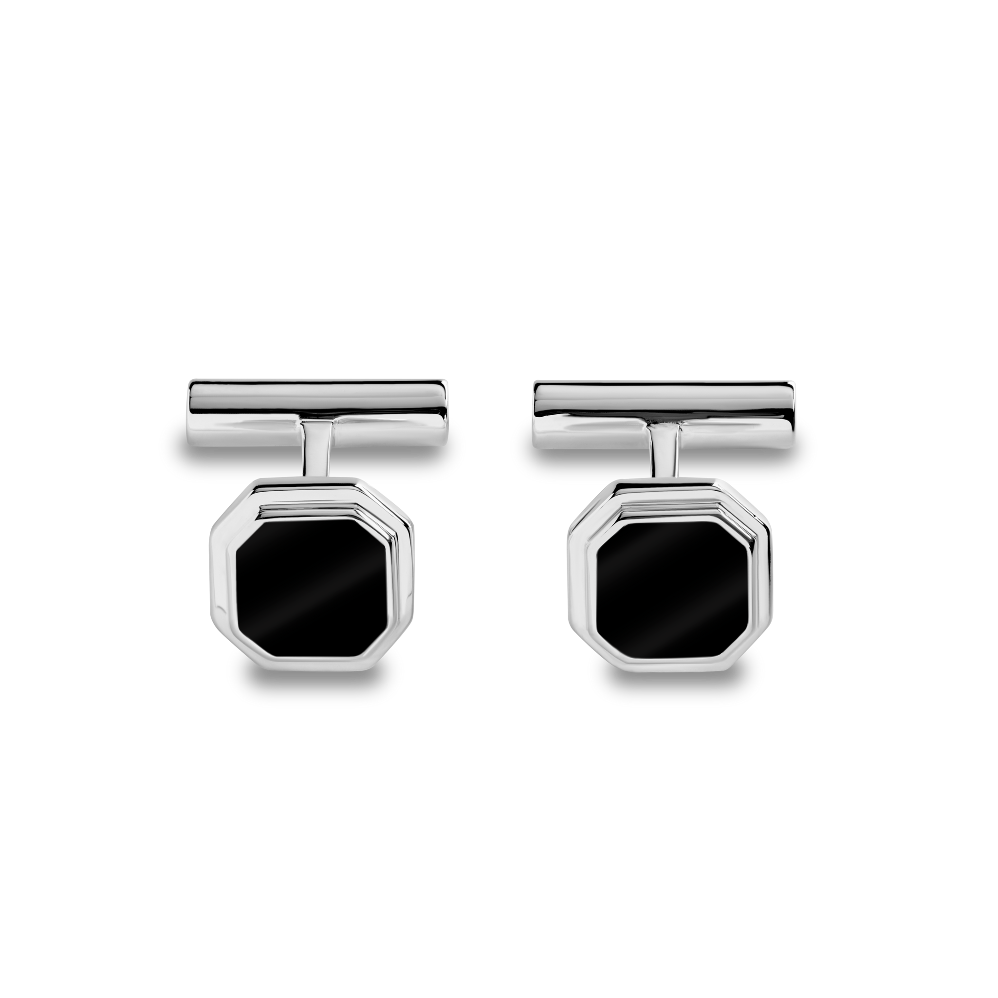 Octagonal Onyx Inlay Cufflinks