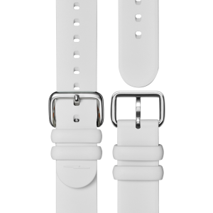 20mm Rubber Strap - Cream Dash Loop