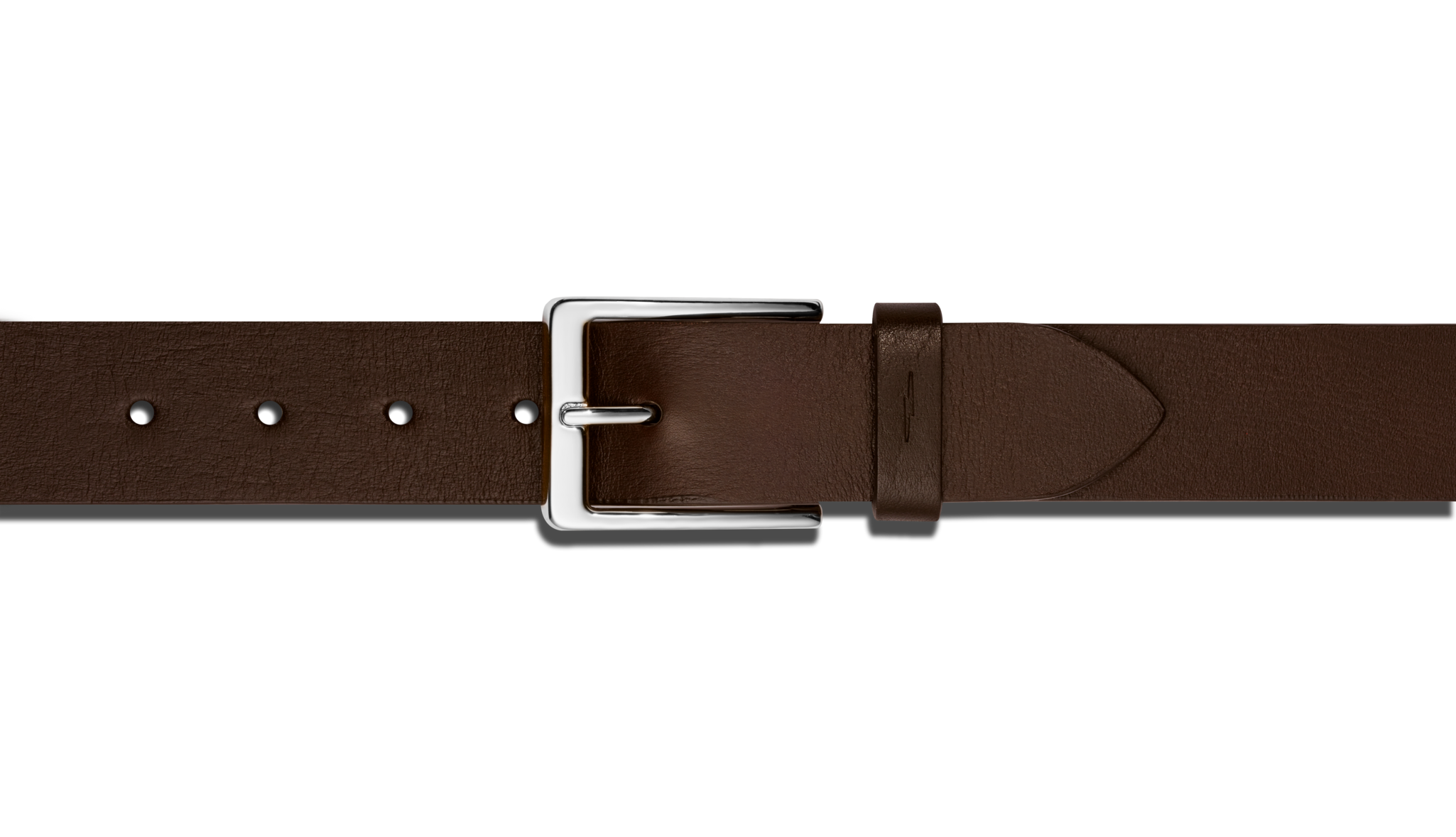 1 1/2 Lightning Bolt Keeper Belt - Deep Brown