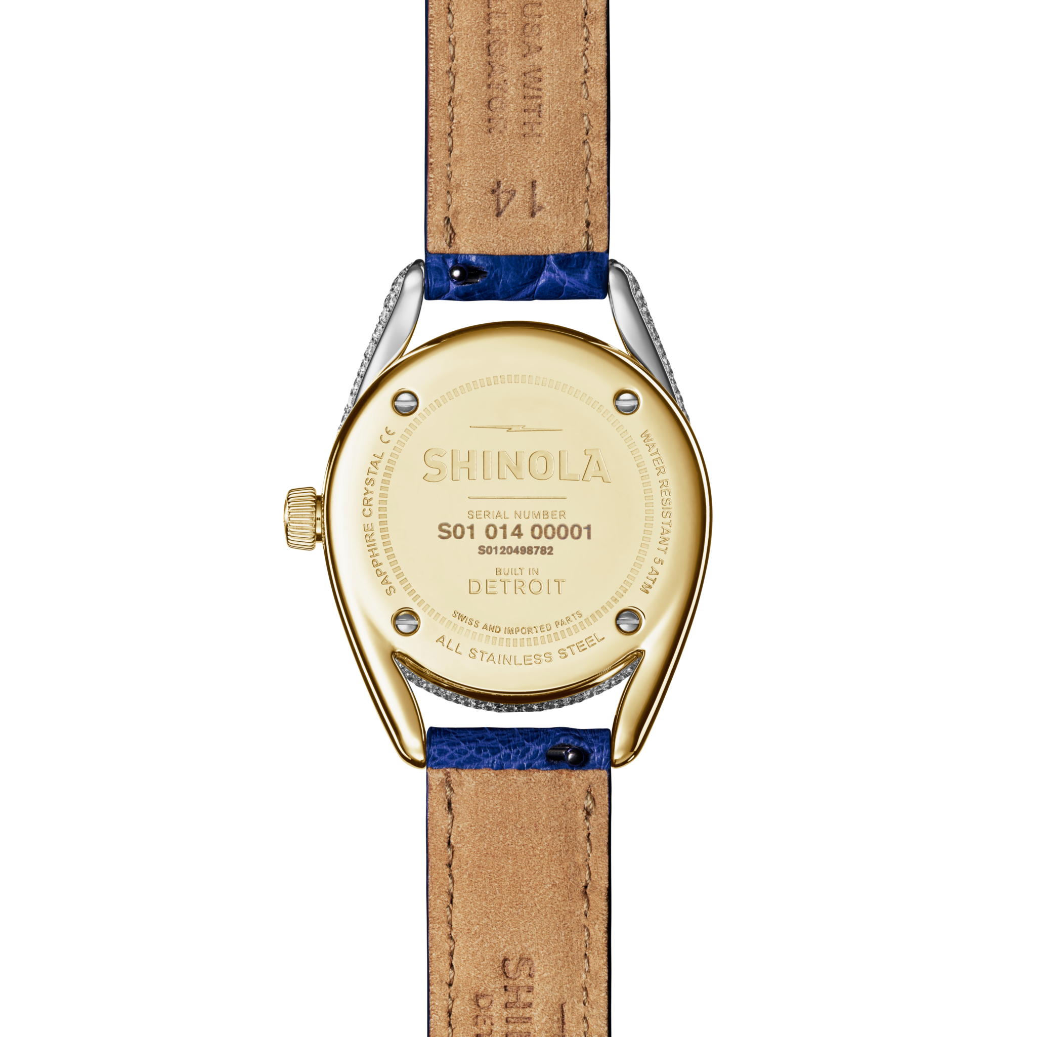 Diamond Derby Watch - Sapphire Alligator Strap - Image 3