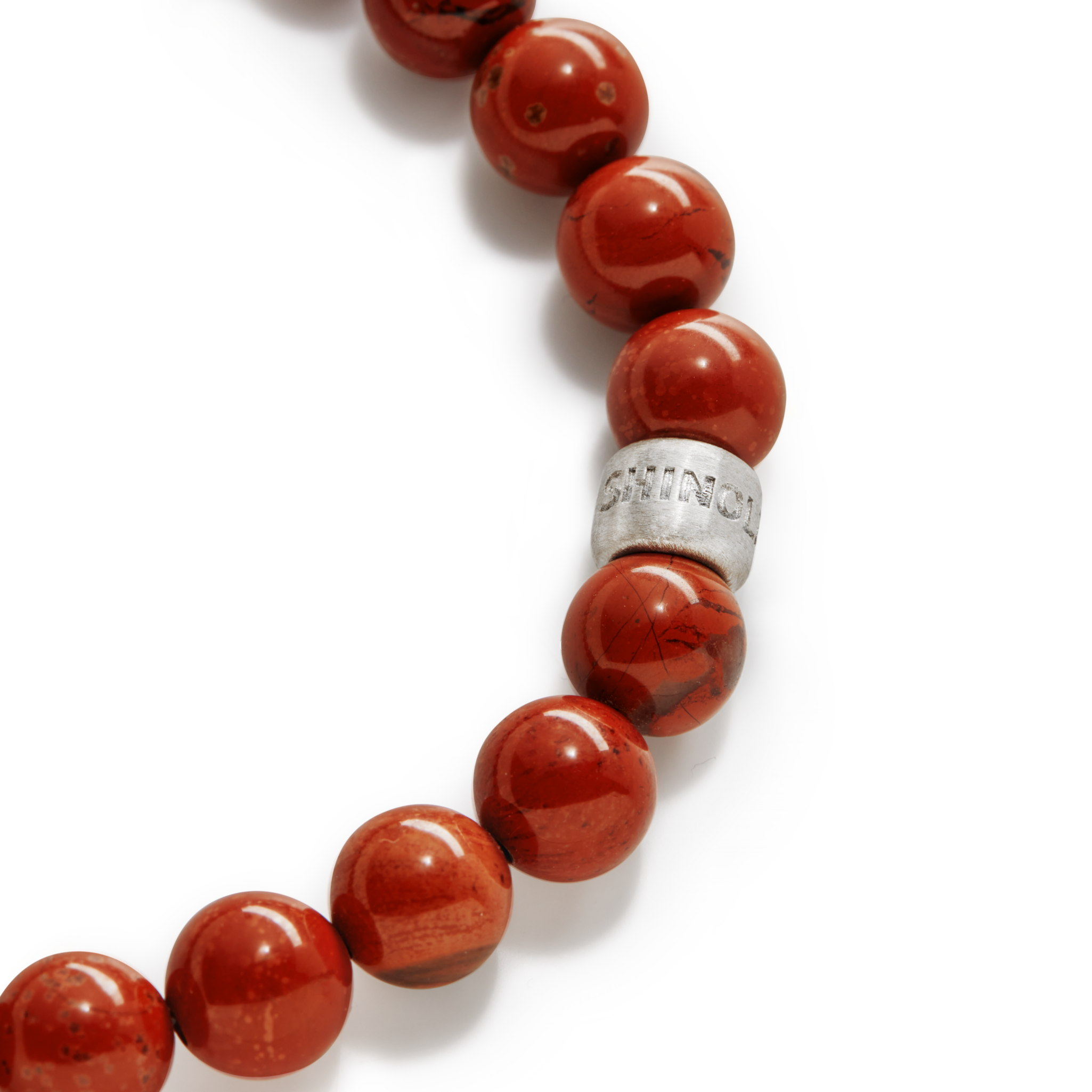 8mm Beaded Red Jasper Bracelet - Red Jasper - Image 2