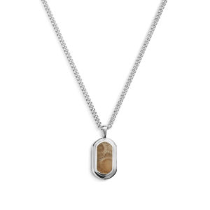 21mm Petoskey Tag Necklace - Sterling Silver