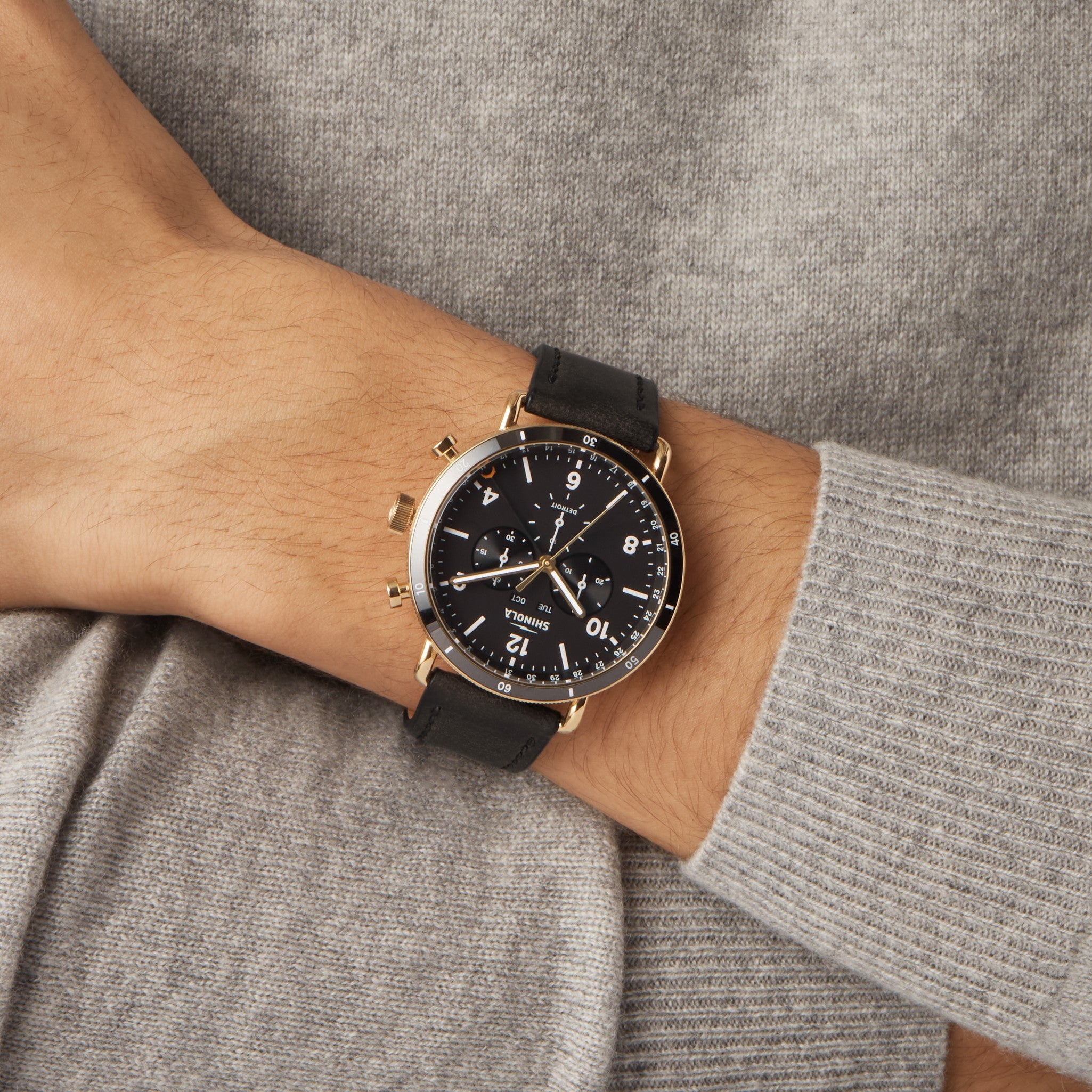 Canfield Sport Chronograph Watch - Matte Black - Image 2