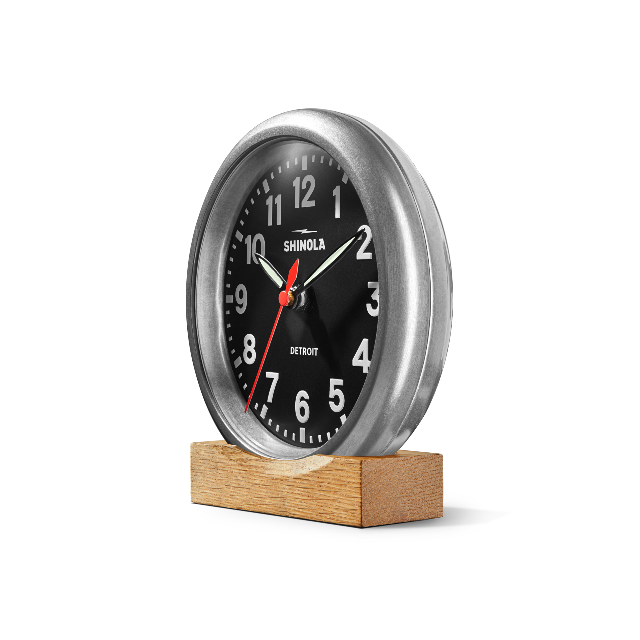 6 Runwell Clock - Tumbled Zinc/Black - Image 5