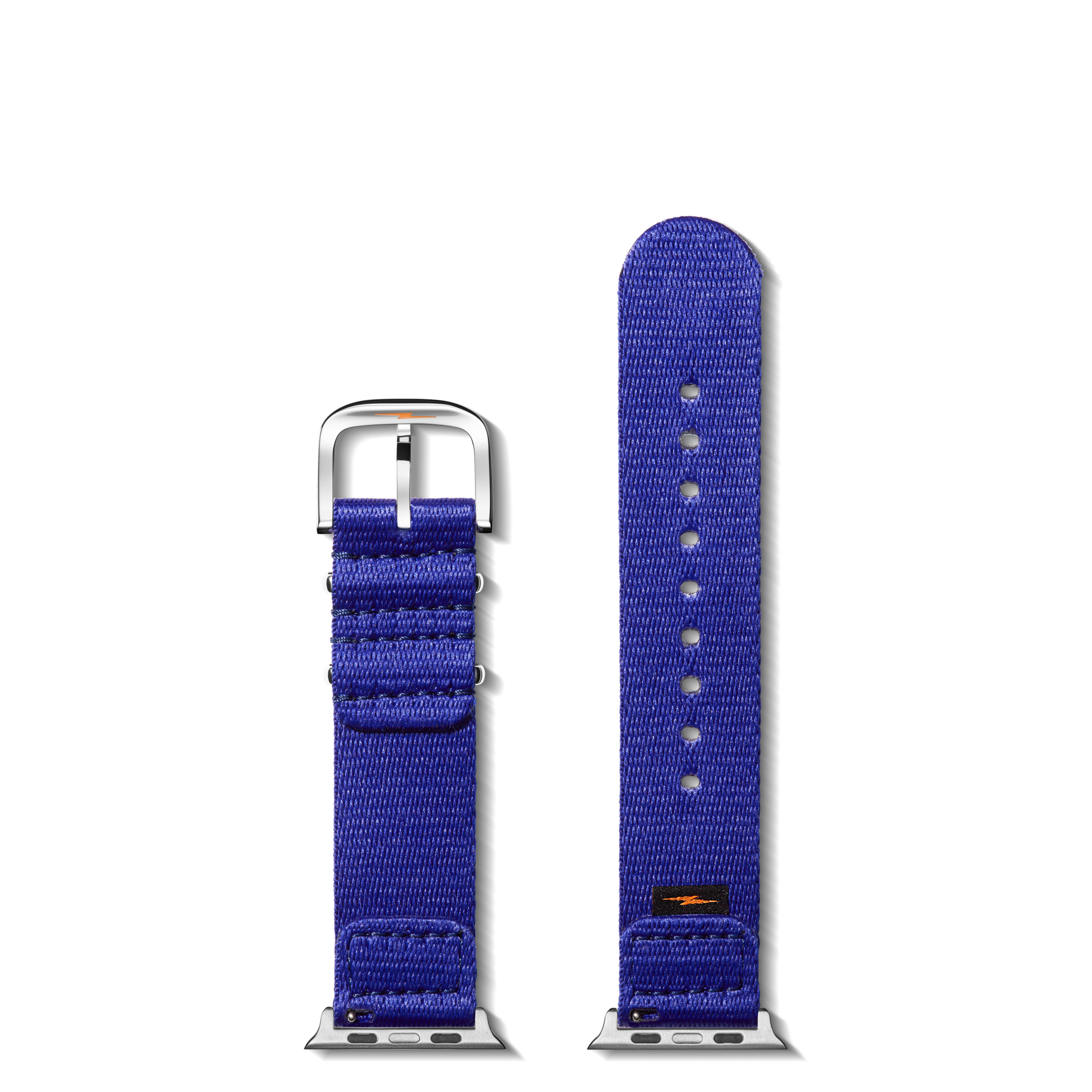 20mm Cobalt Blue Split Nylon Apple Watch Strap - Cobalt - Image 2