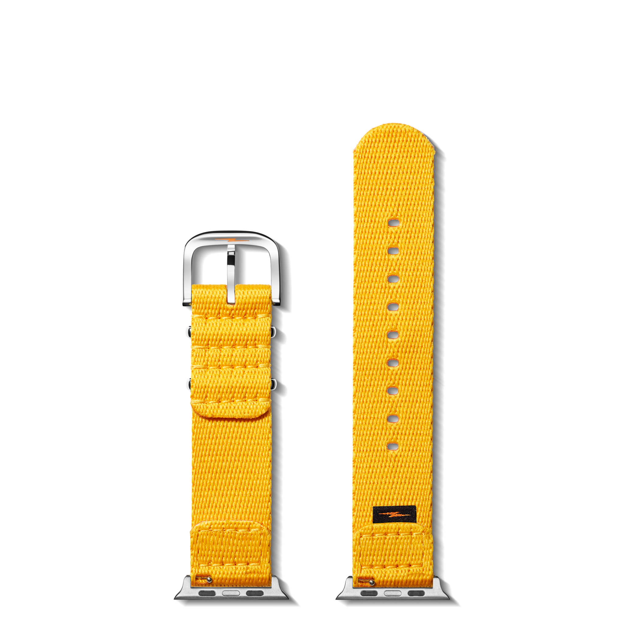 20mm Yellow Split Nylon Apple Watch Strap - Yellow - Image 2