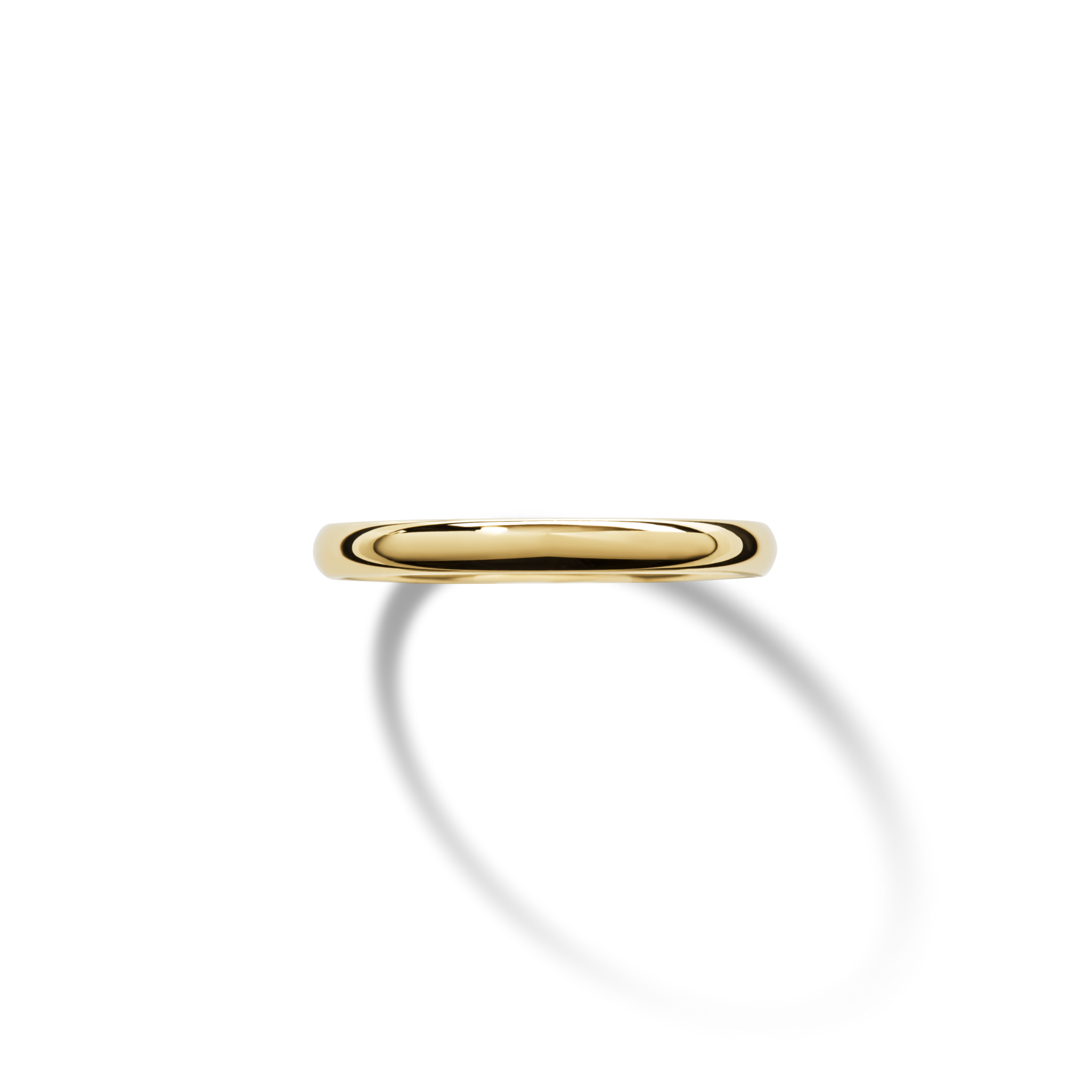 2mm Round Yellow Gold Band - Image 3