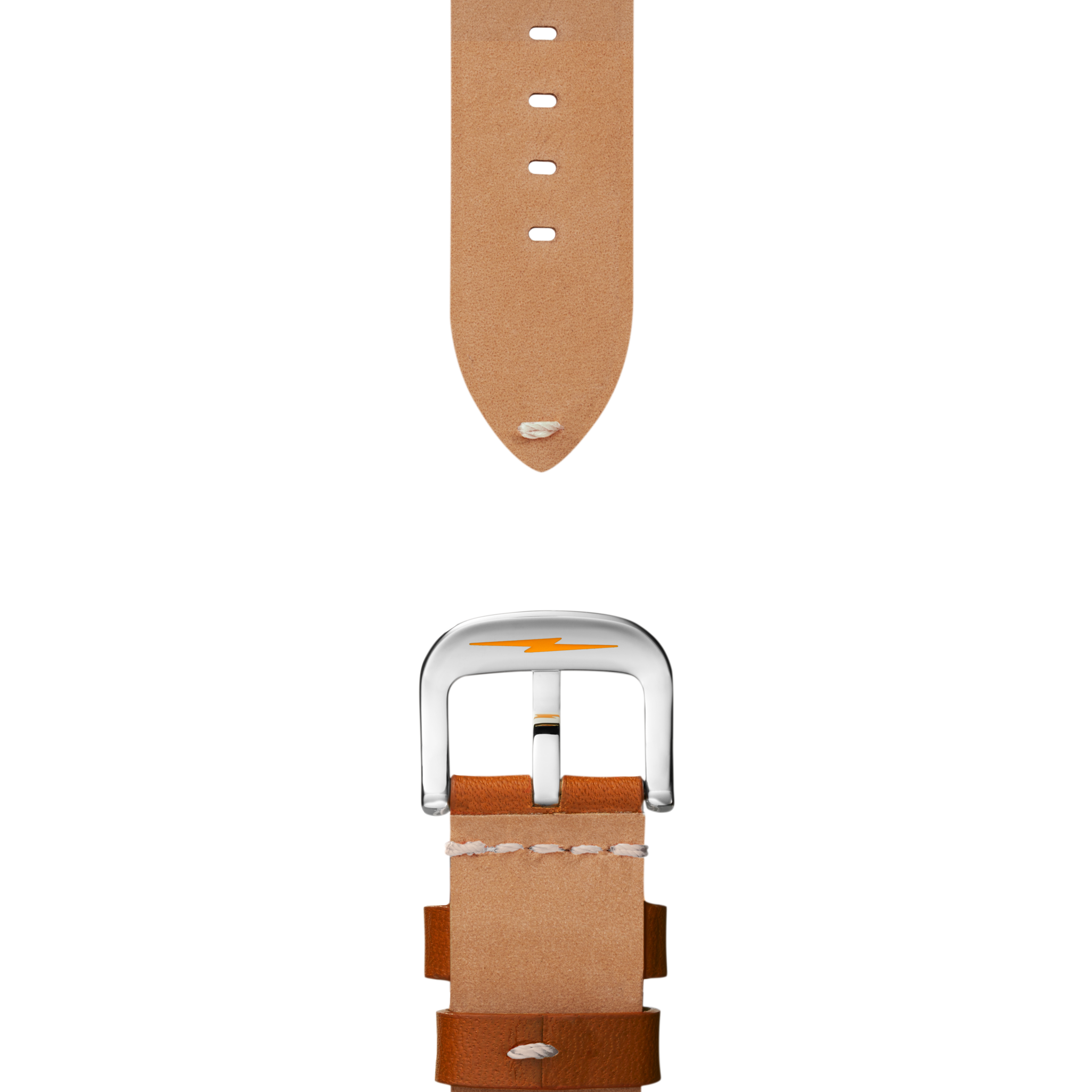 20mm Tan Leather Watch Strap - Tan - Image 2