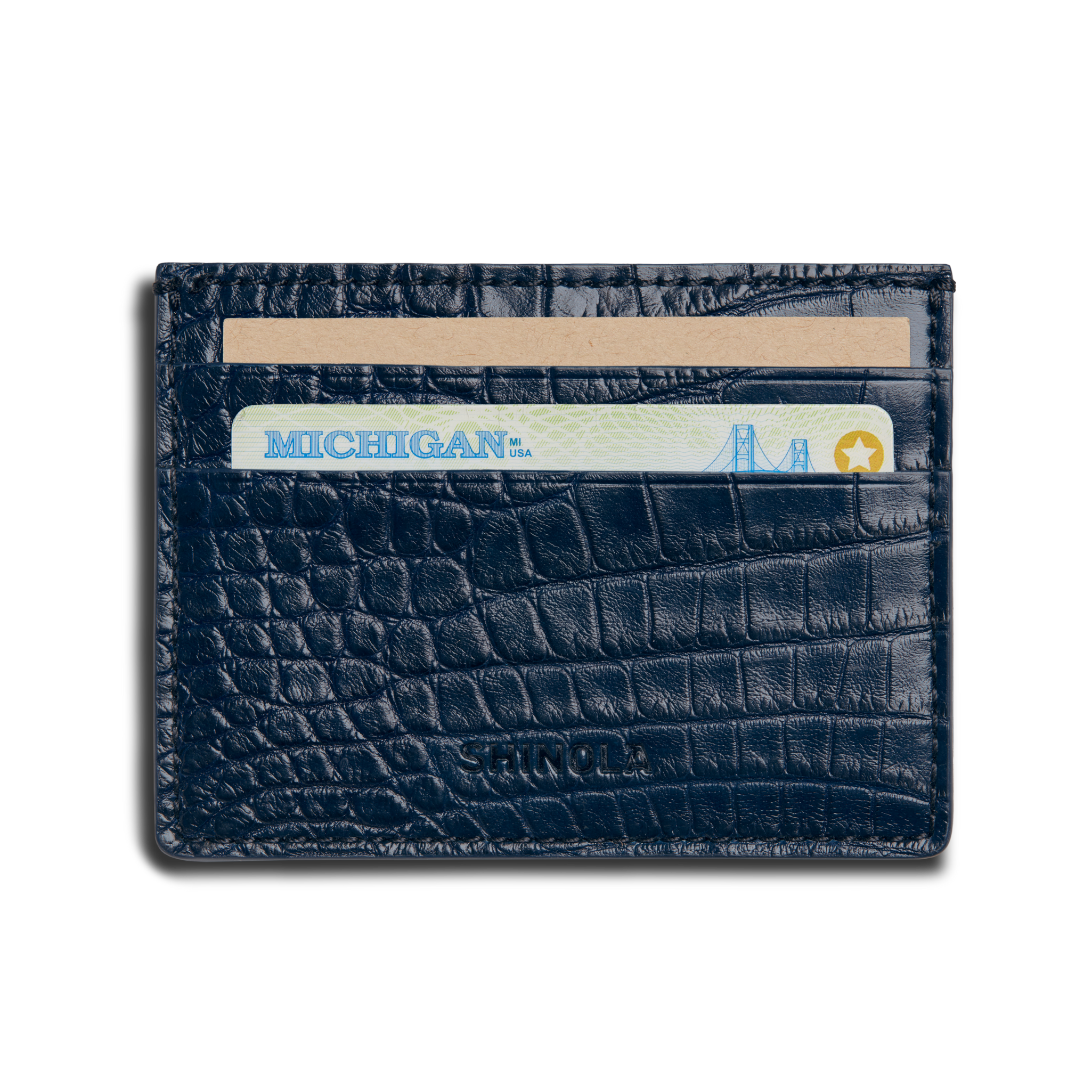 5 Pocket Card Case - Navy Alligator - Image 3