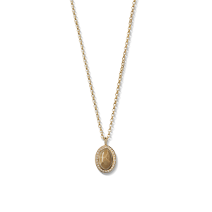 Diamond Petoskey Petite Necklace - Yellow Gold