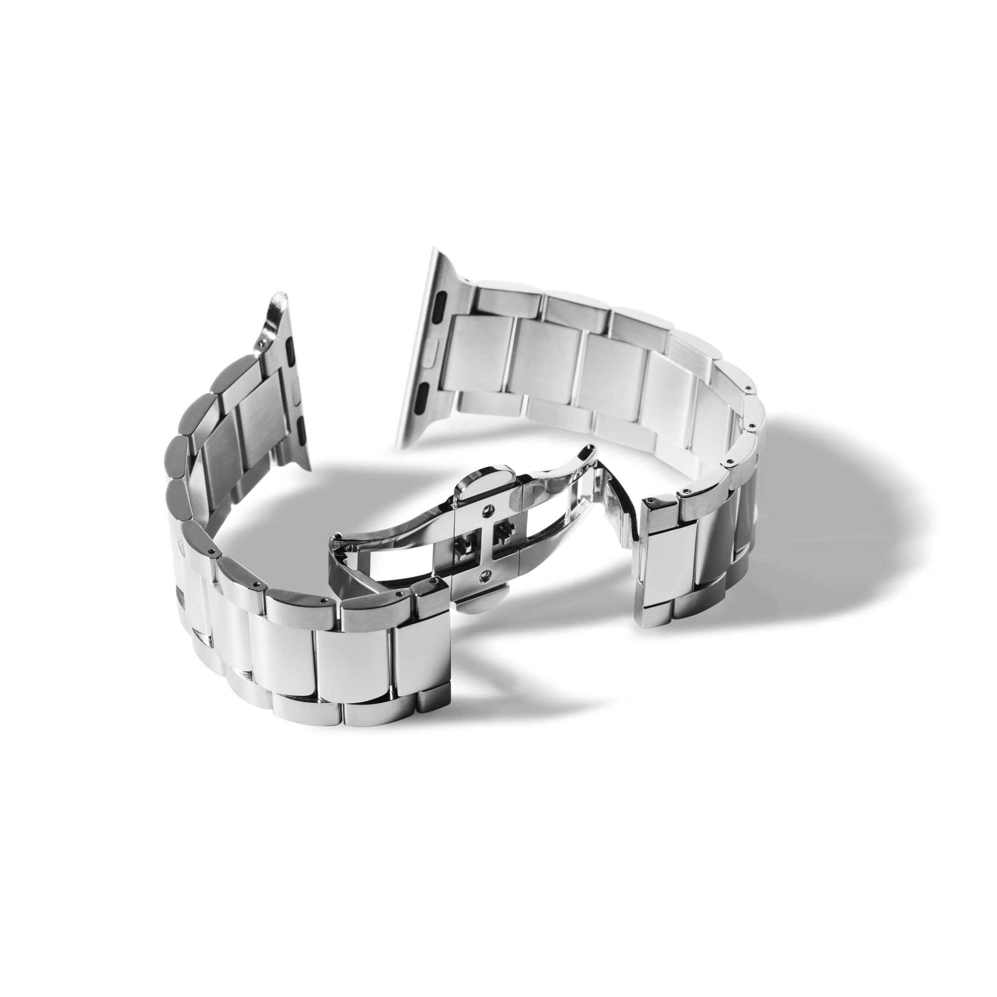 20mm Stainless Steel 3-Link Apple Watch Bracelet - Stainless Steel - Image 4