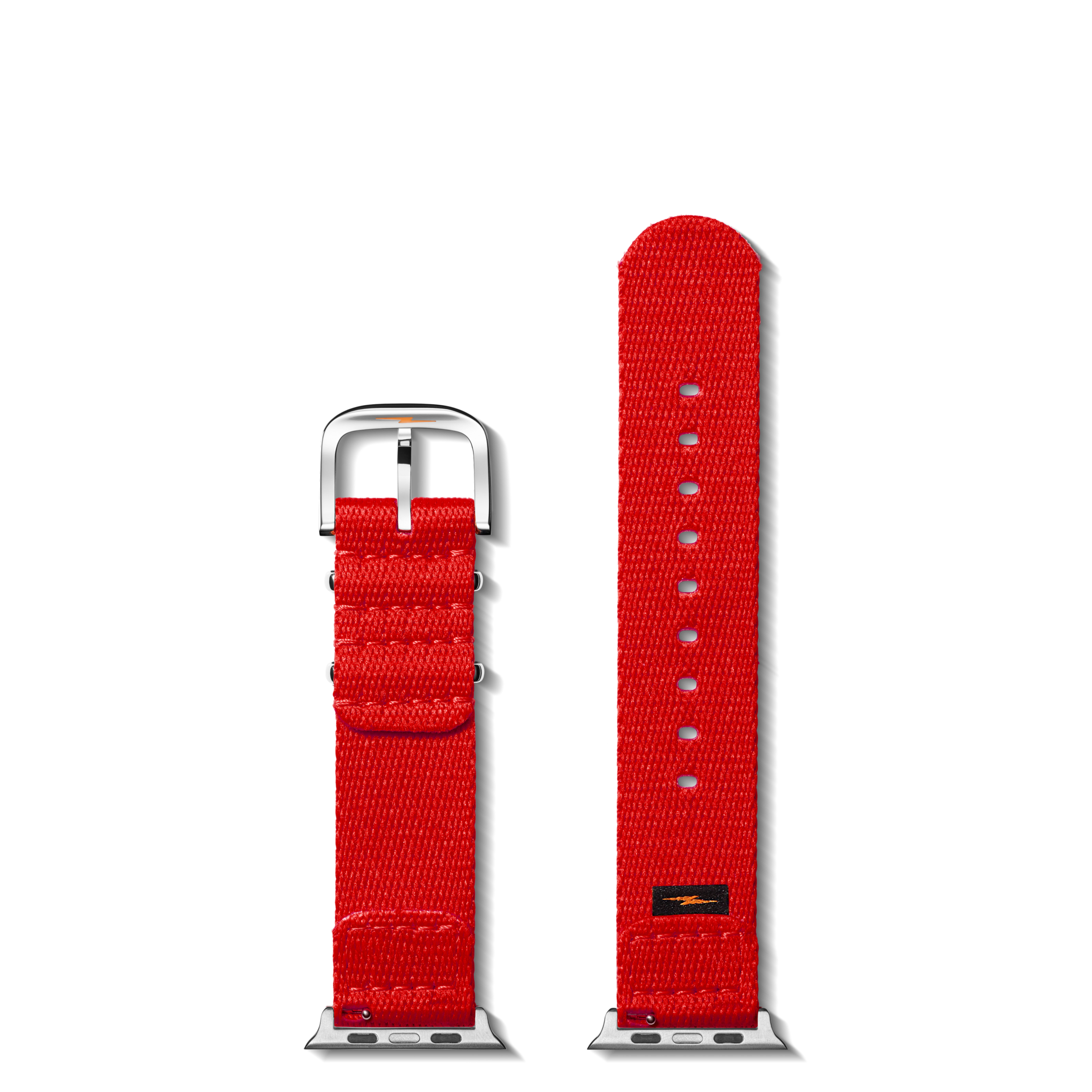 24mm Red Split Nylon Apple Watch Strap - Red - Image 5