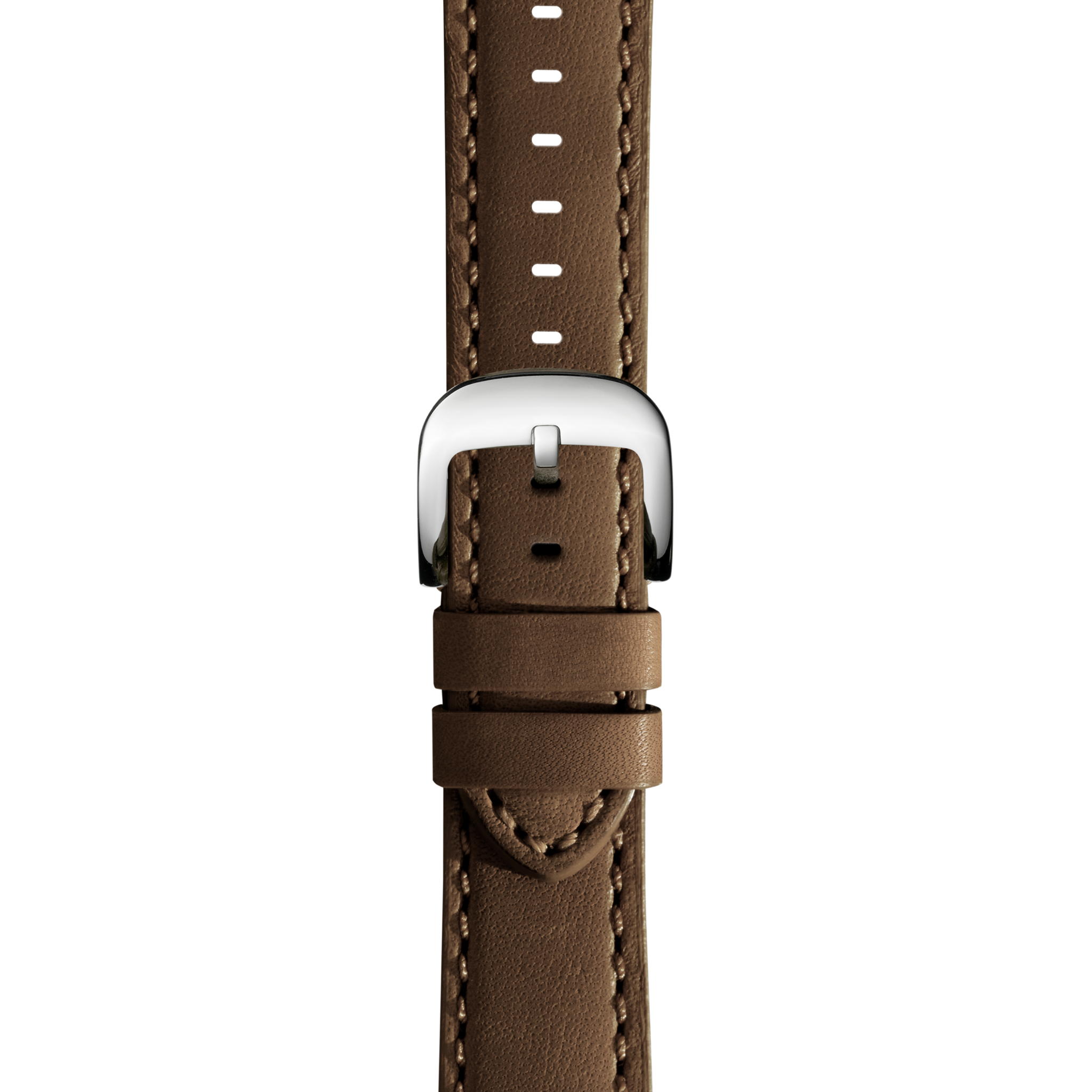 20mm Dark Nut Brown Leather Watch Strap - Dark Nut Brown