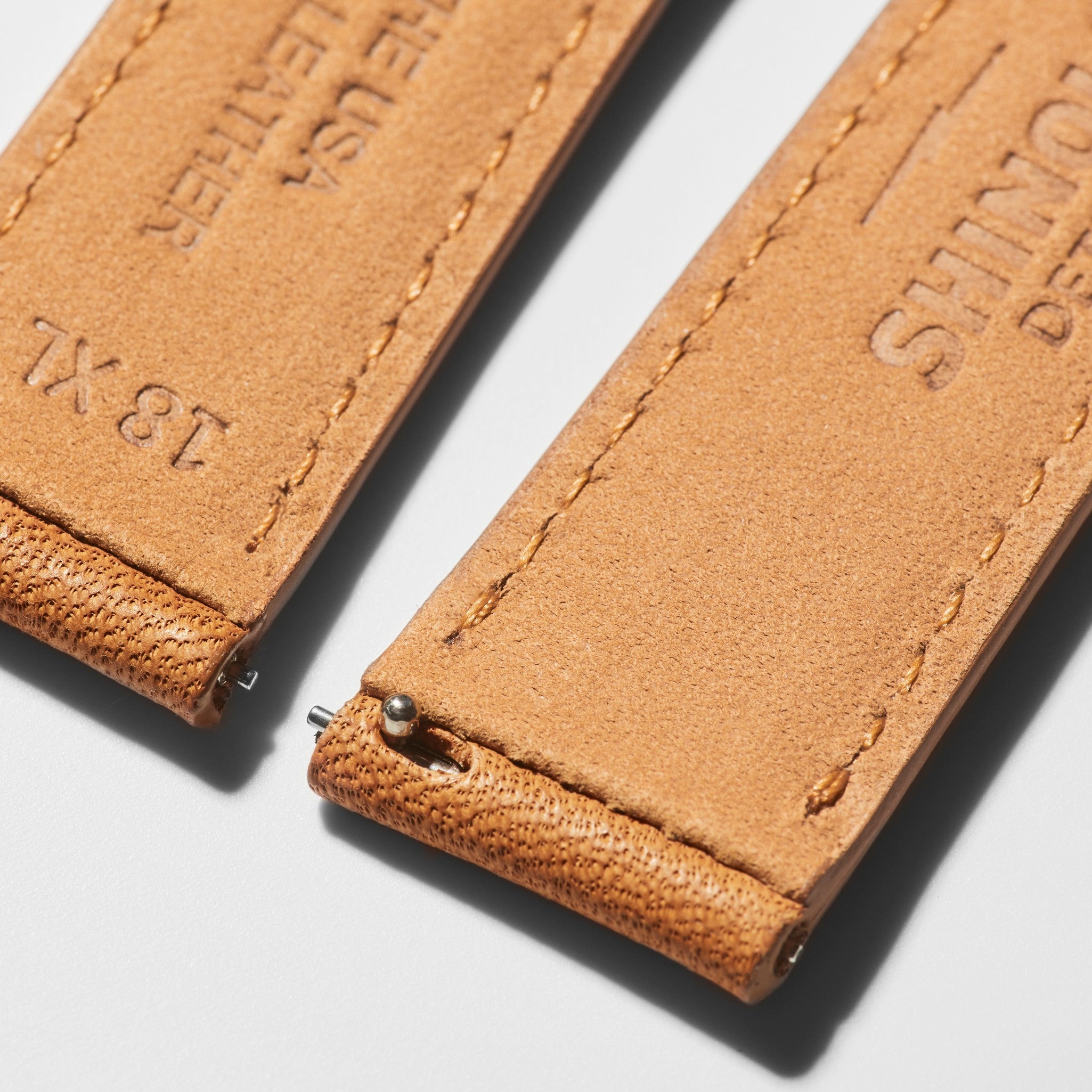 18mm Bourbon Leather Watch Strap - Extra Long - Bourbon - Image 3