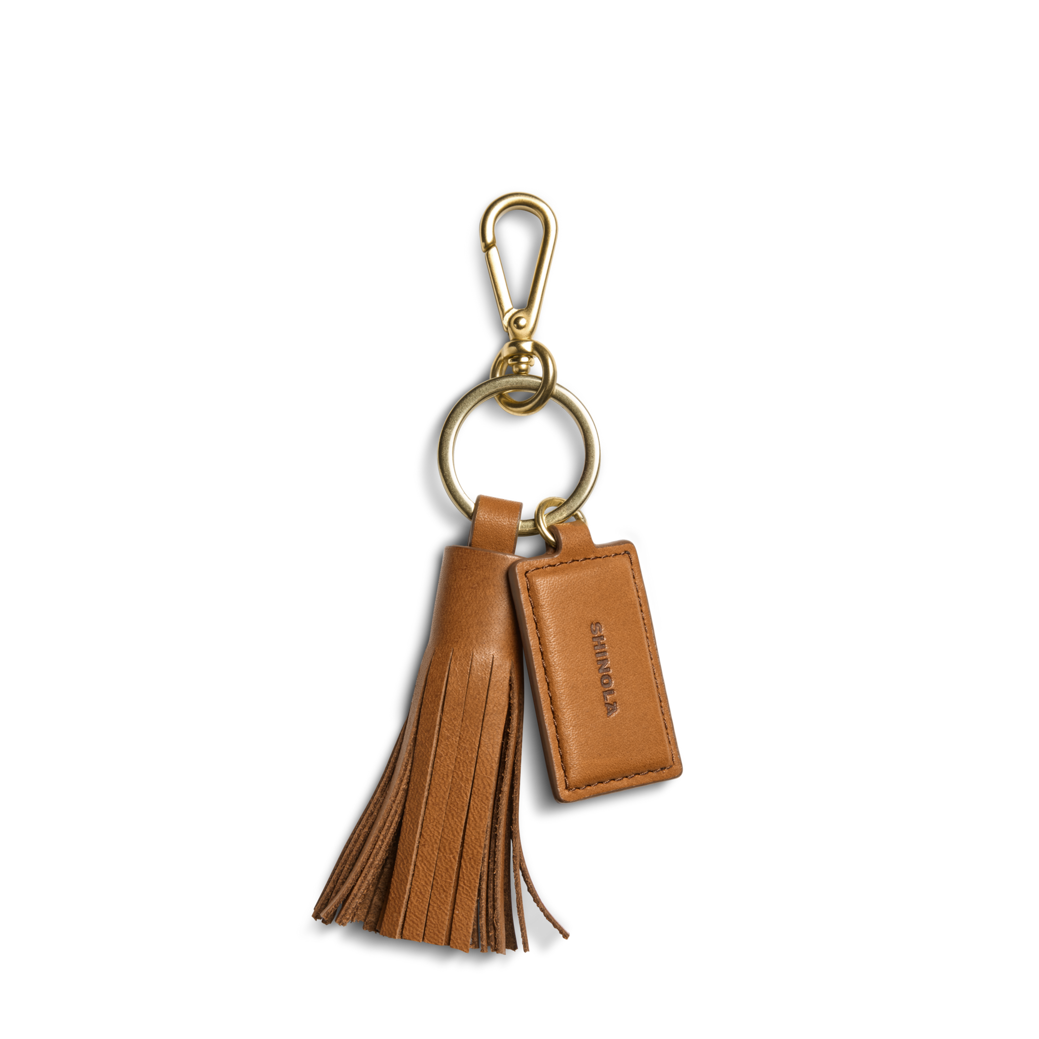 Leather Tassel Keychain - Tan