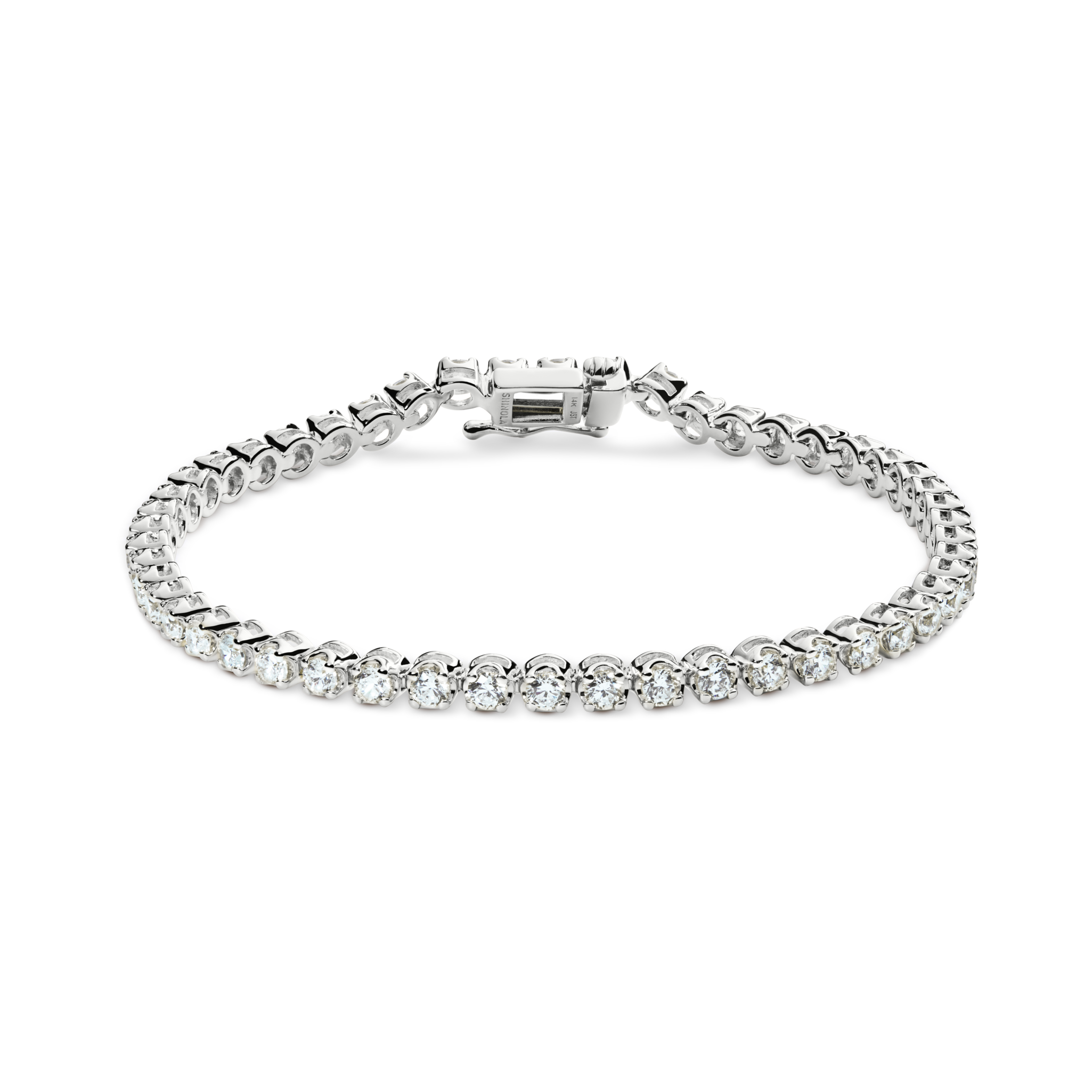 3 Carat 7 Diamond Tennis Bracelet - White Gold