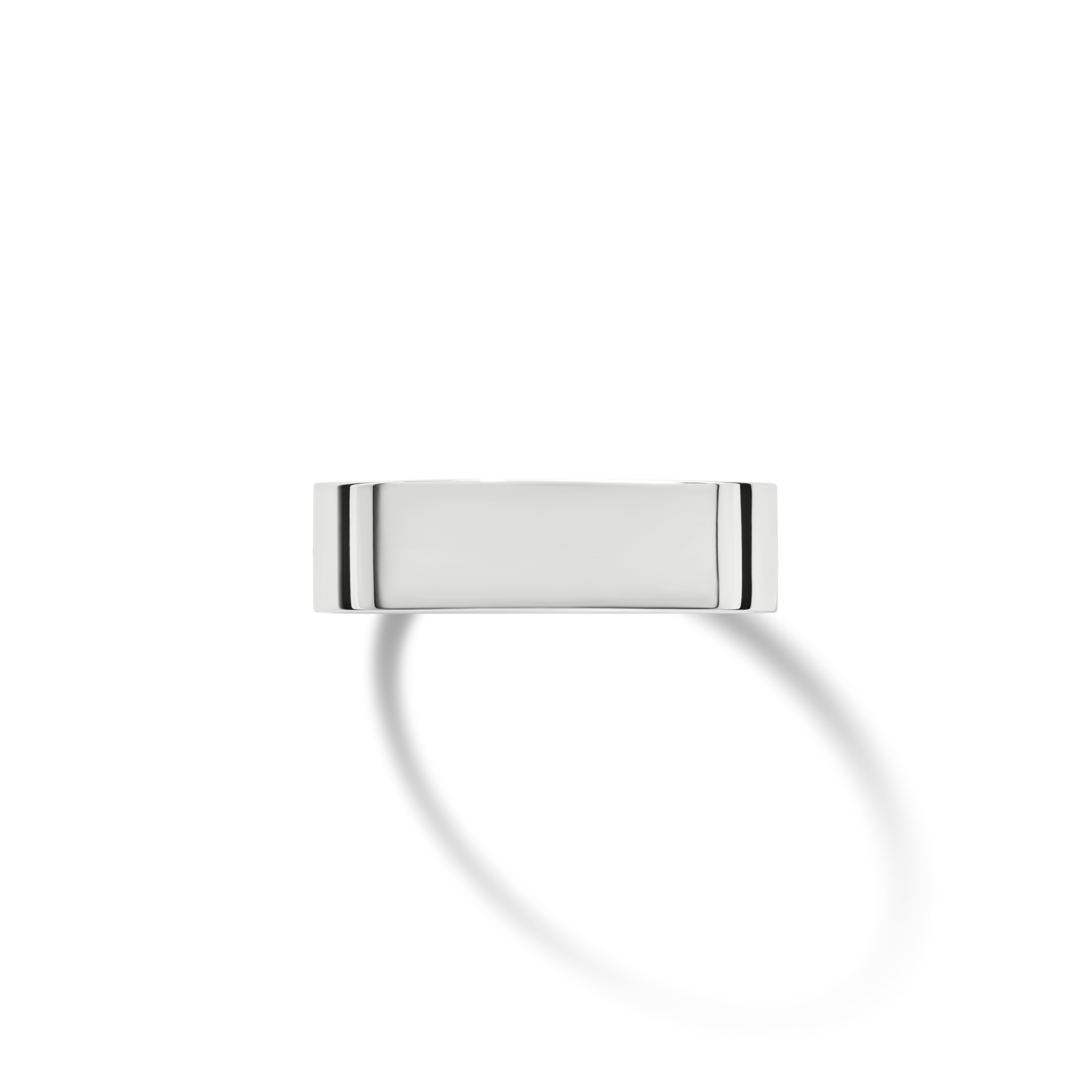 6mm Flat White Gold Band - Image 3