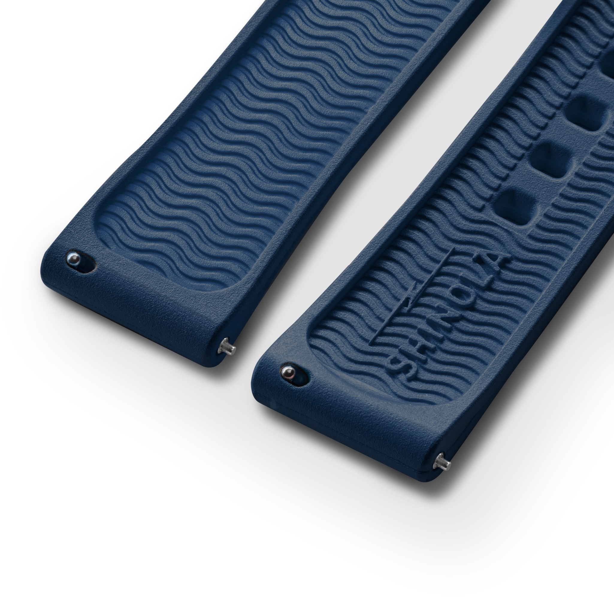 20mm Midnight Blue Rubber Watch Strap - Midnight Blue - Image 3