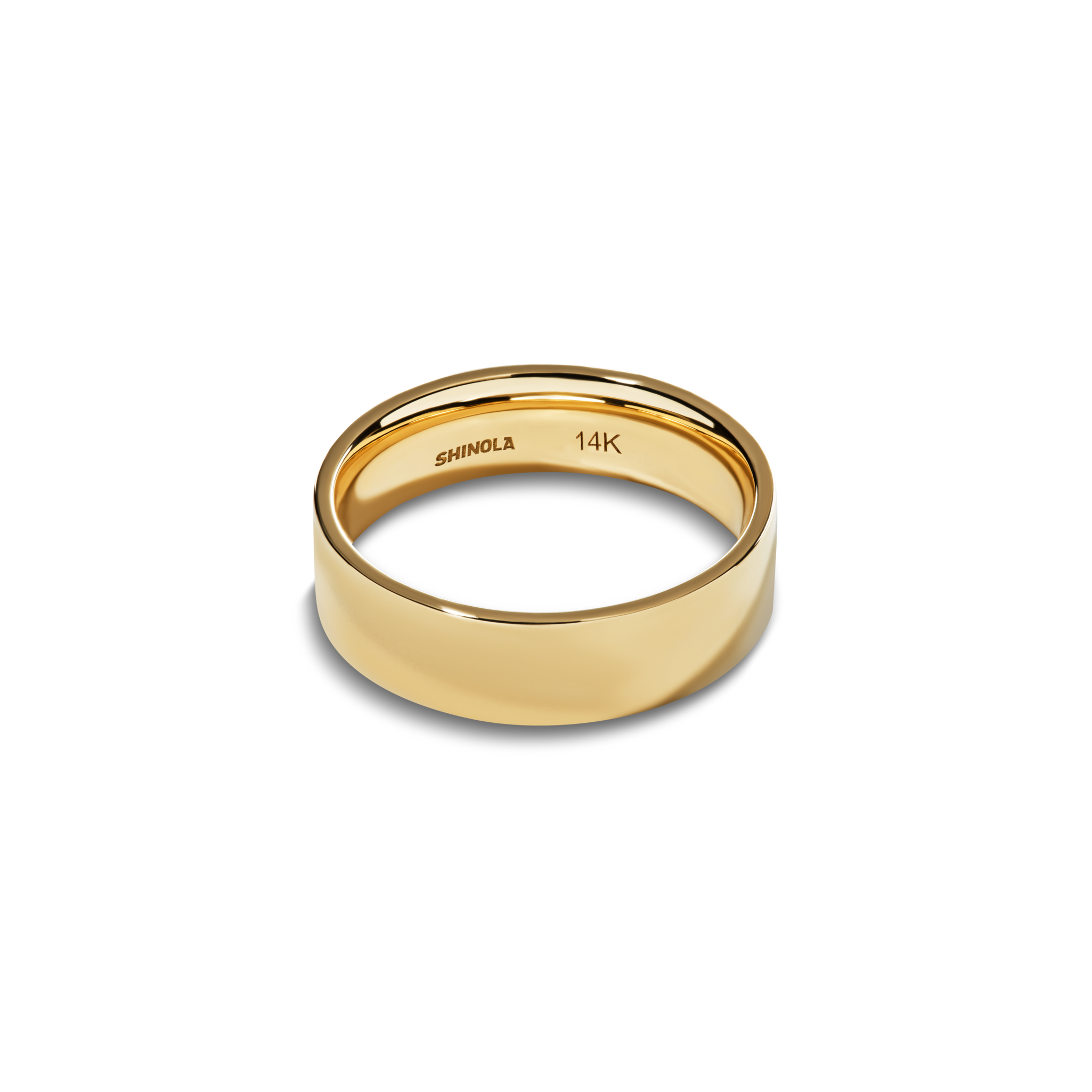 6mm Flat Yellow Gold Band