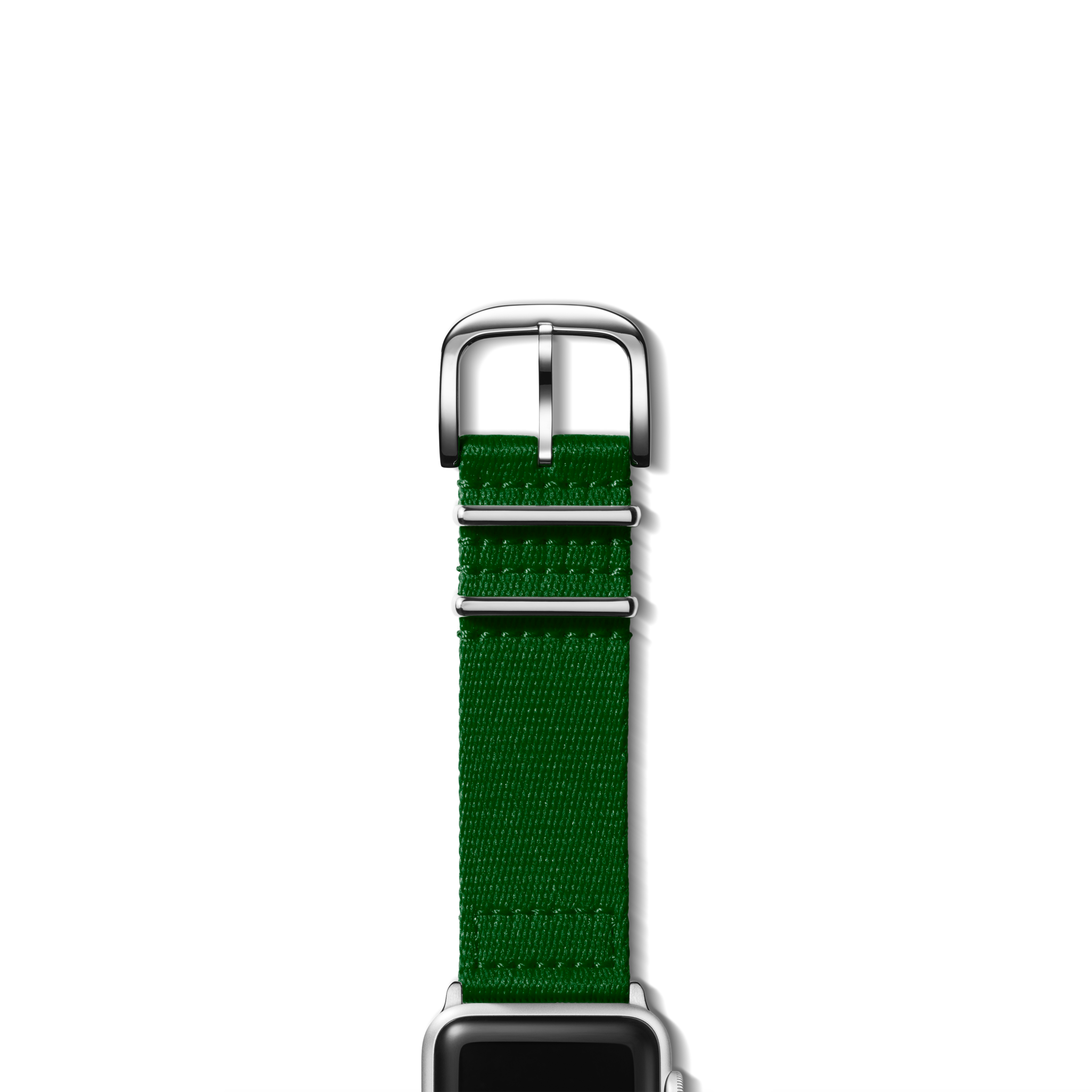 24mm Green Split Nylon Apple Watch Strap - Green - Image 2