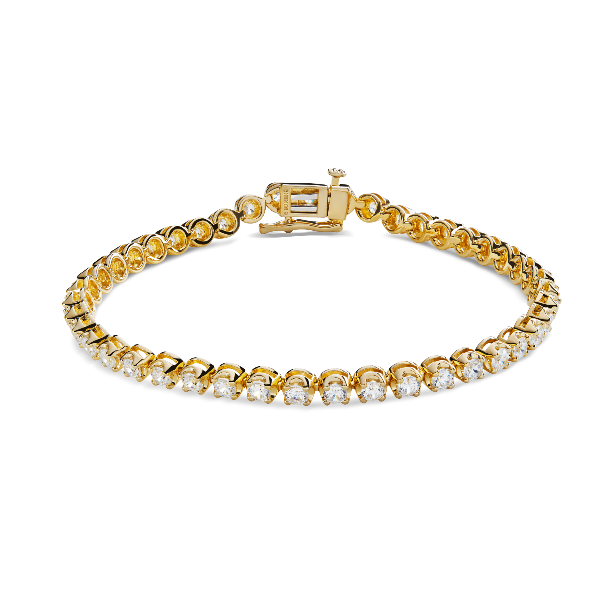 4 Carat 7 Diamond Tennis Bracelet - Yellow Gold