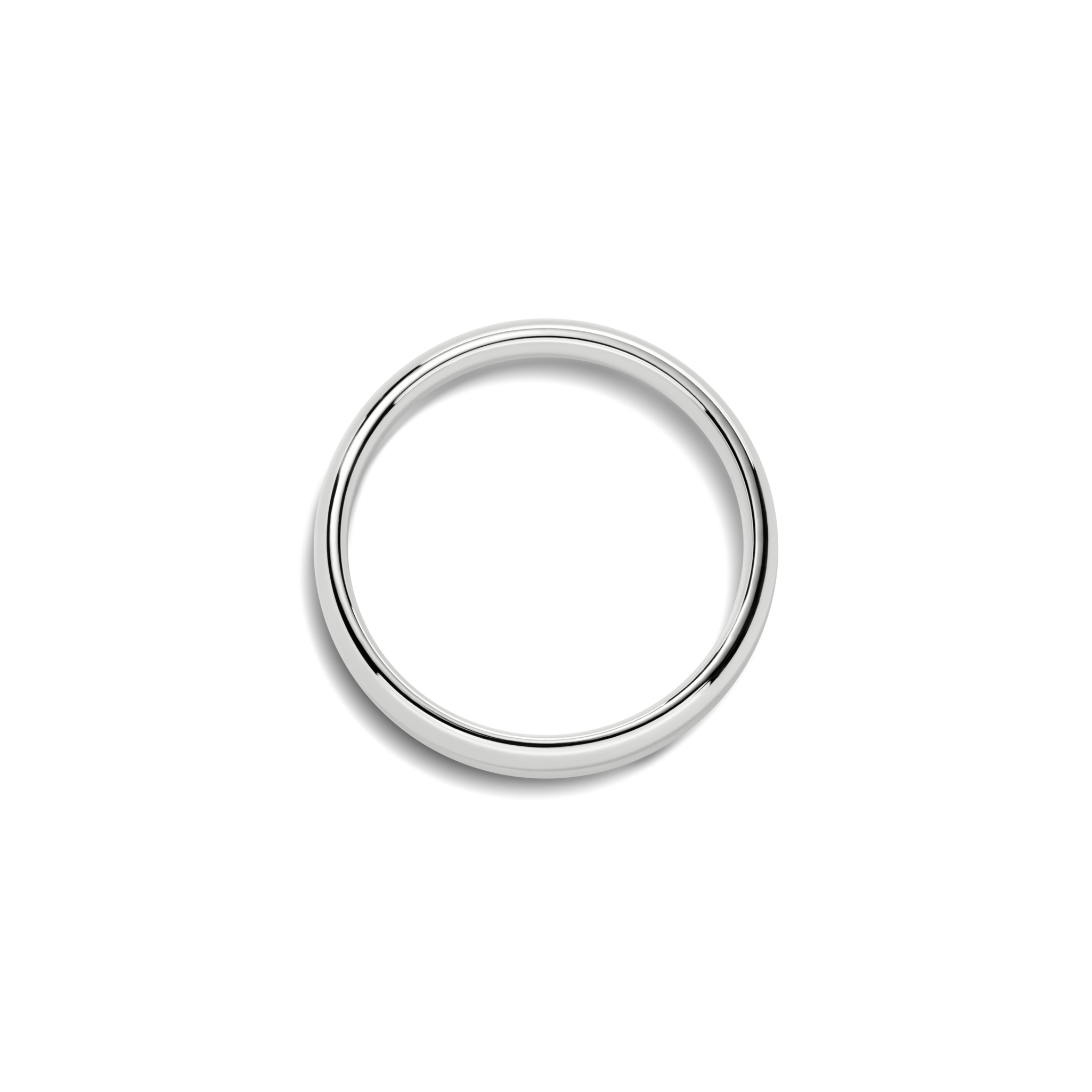 4mm Round White Gold Band - Image 2