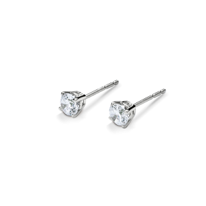 1/2 Carat Round Diamond Studs - White Gold