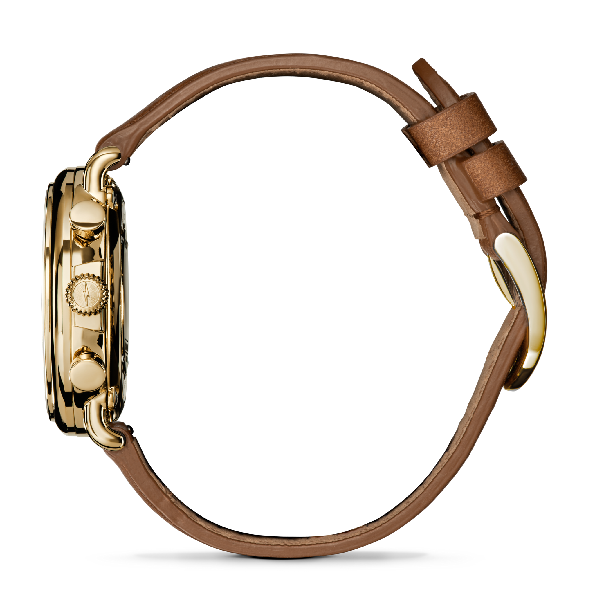 Runwell Chronograph Watch - Tan Leather Strap - Image 5
