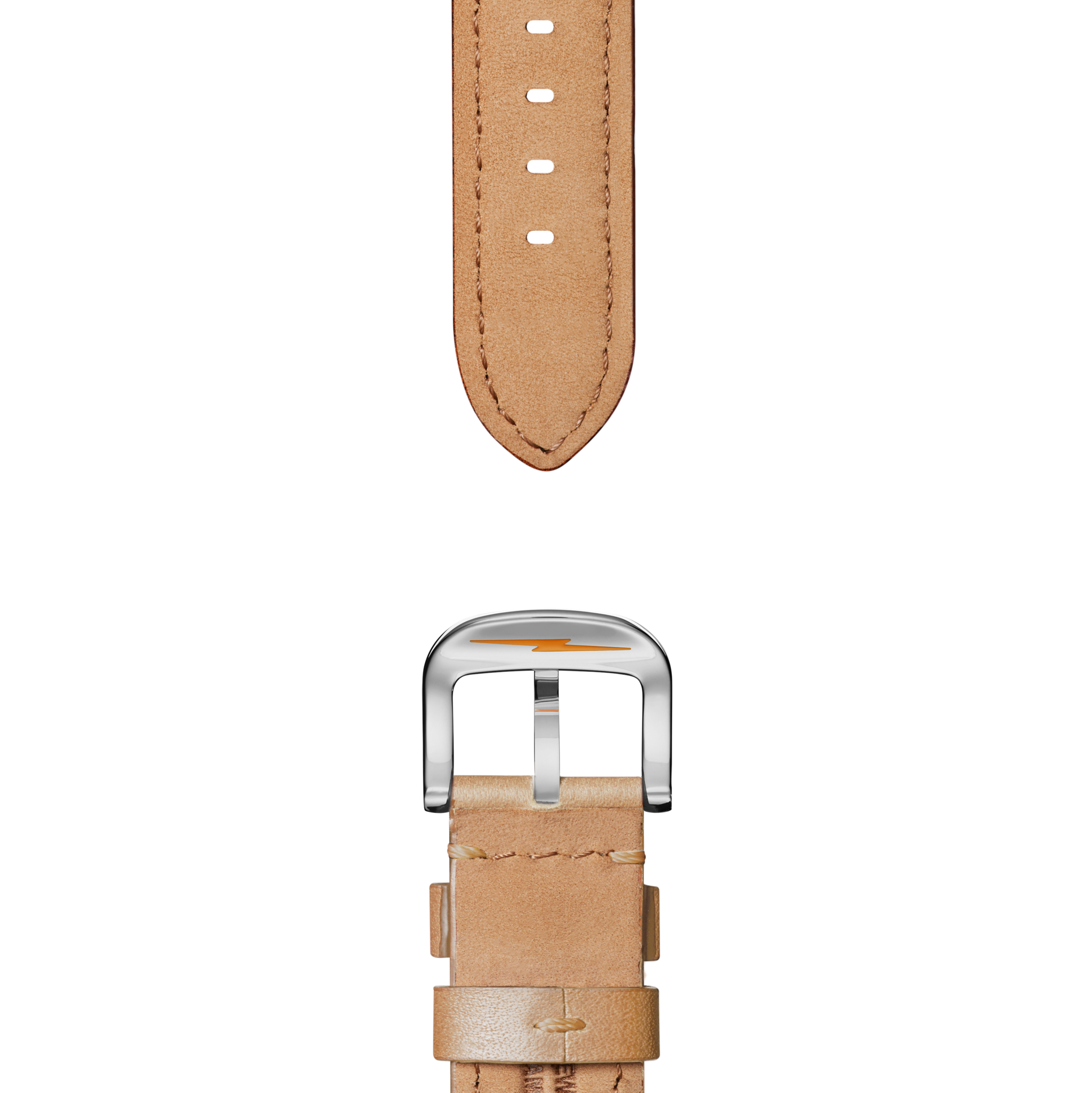 24mm Natural Leather Watch Strap - Natural - Image 2