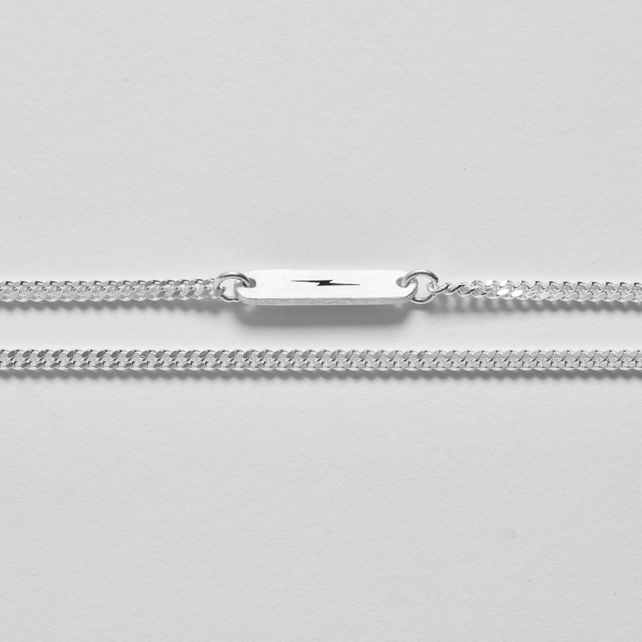 Simple Curb Chain Necklace - Sterling Silver - Image 4