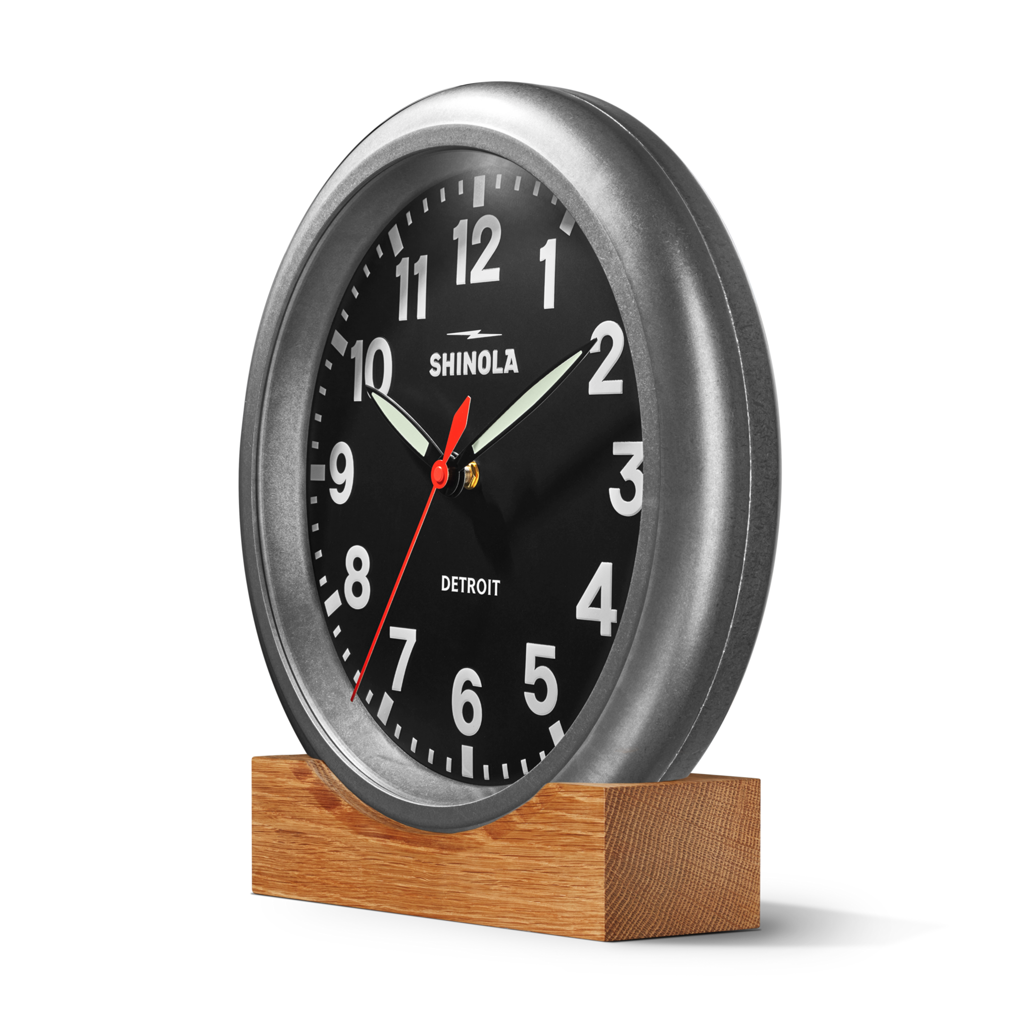 14 Runwell Clock - Tumbled Zinc/Black - Image 5