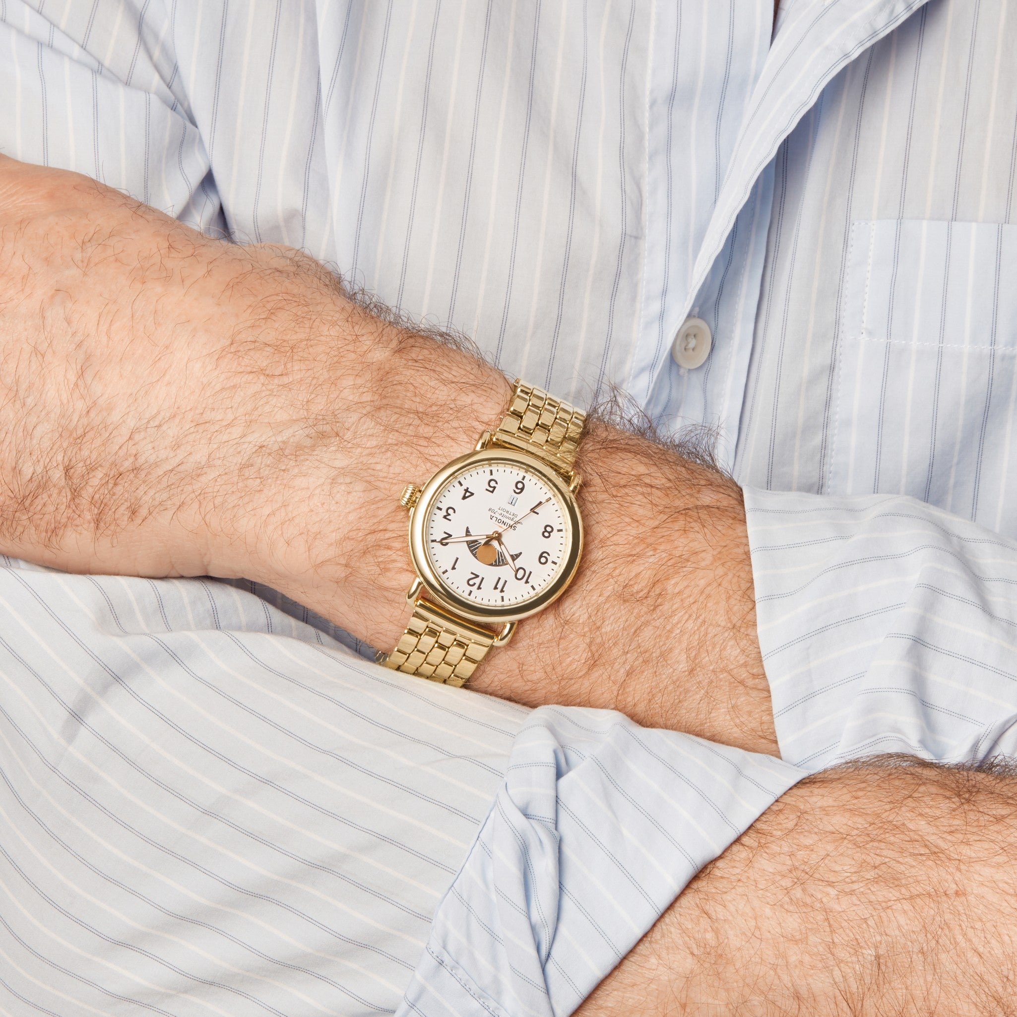 Runwell Moon Phase Watch - White - Image 6