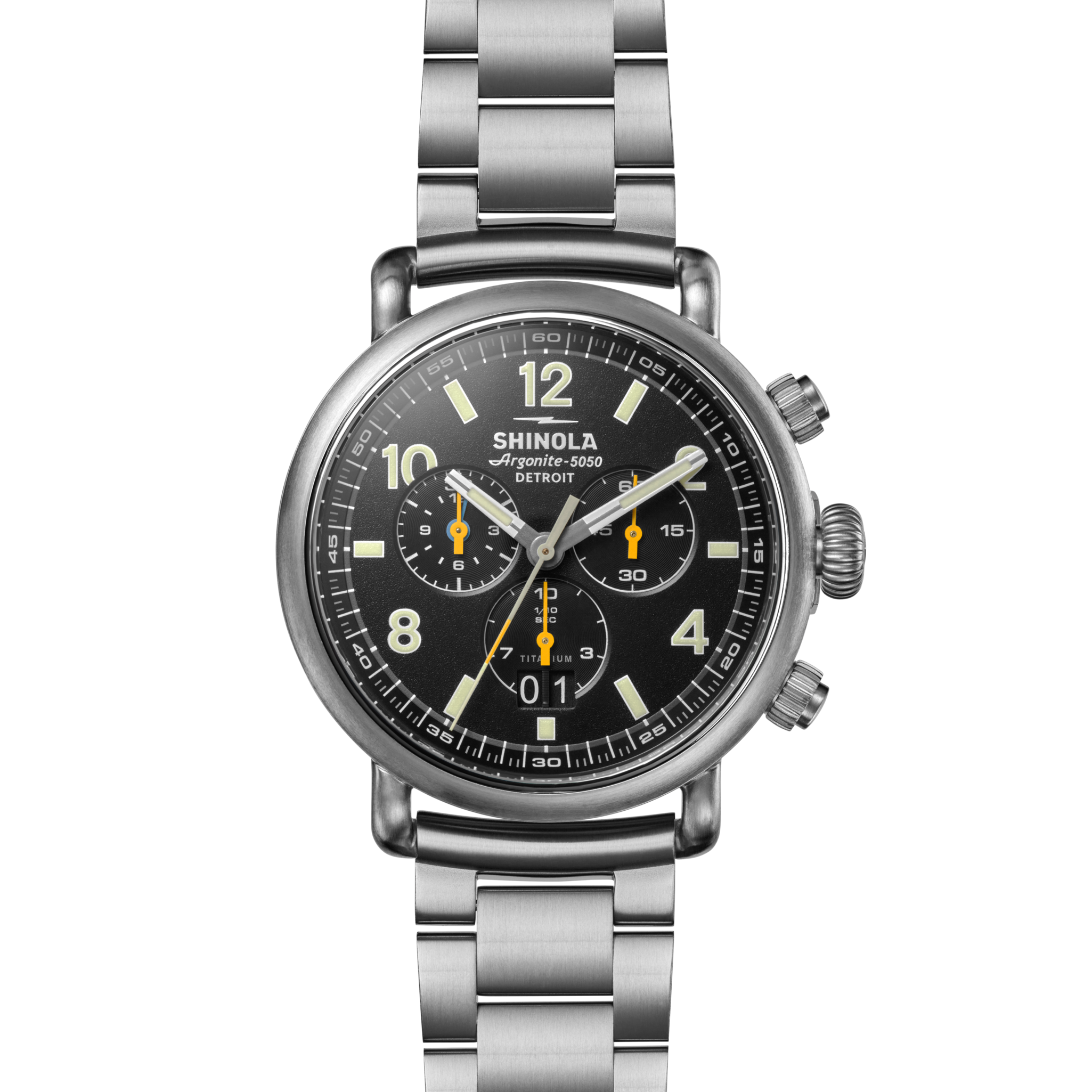 Runwell Chronograph West Wind Watch Gift Set with Additional Strap - Black - Image 9