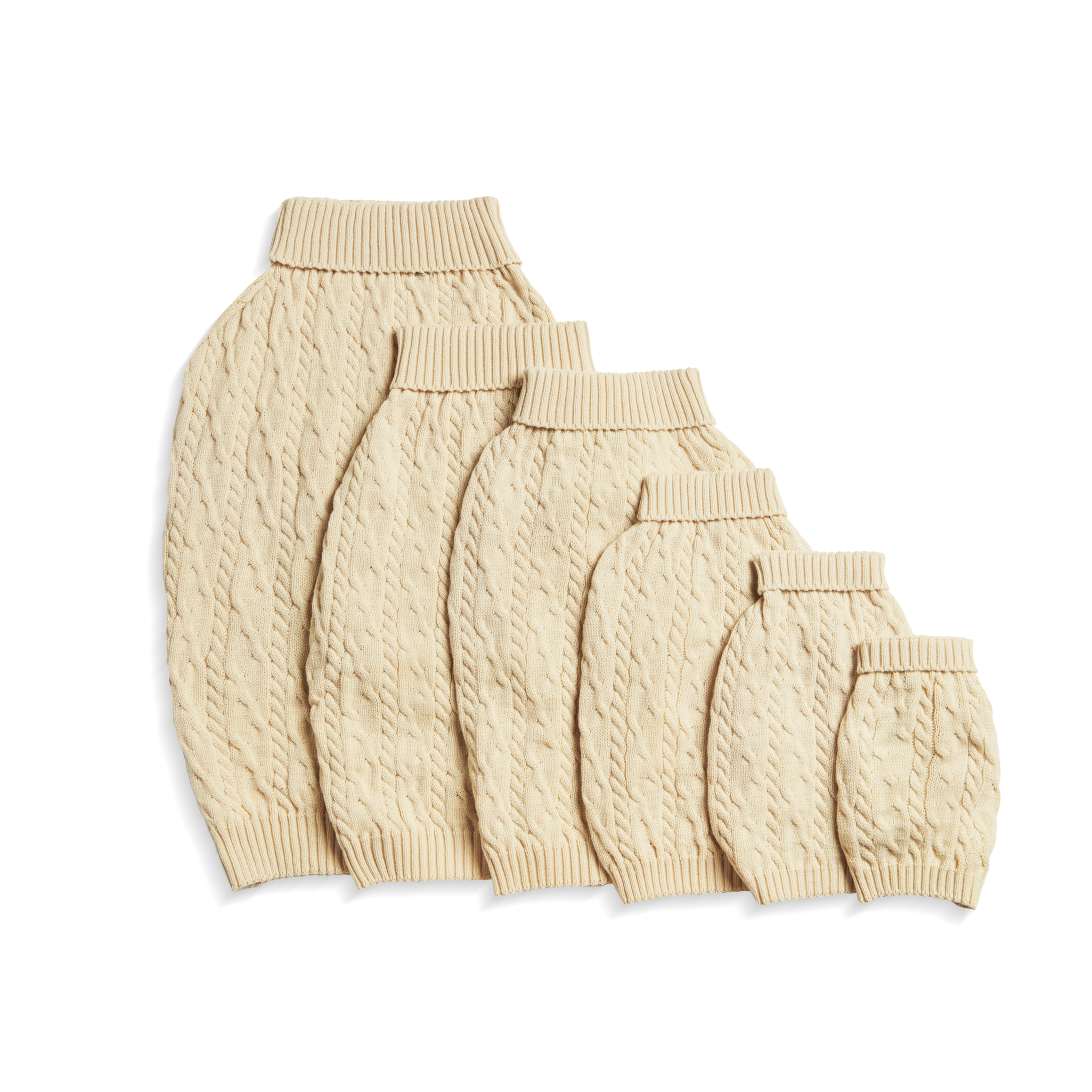 Cable Knit Dog Sweater - Ivory - Image 6