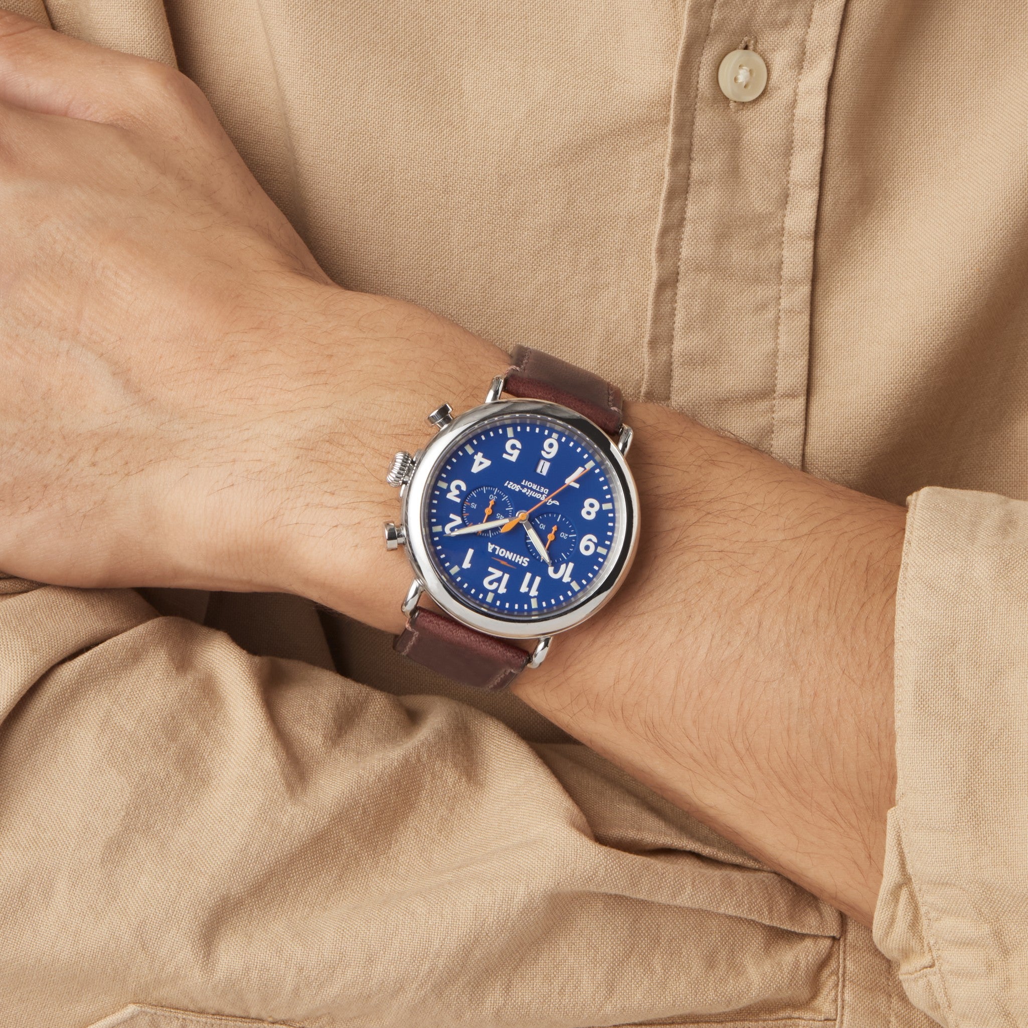 Runwell Chronograph Watch - Blue - Image 2