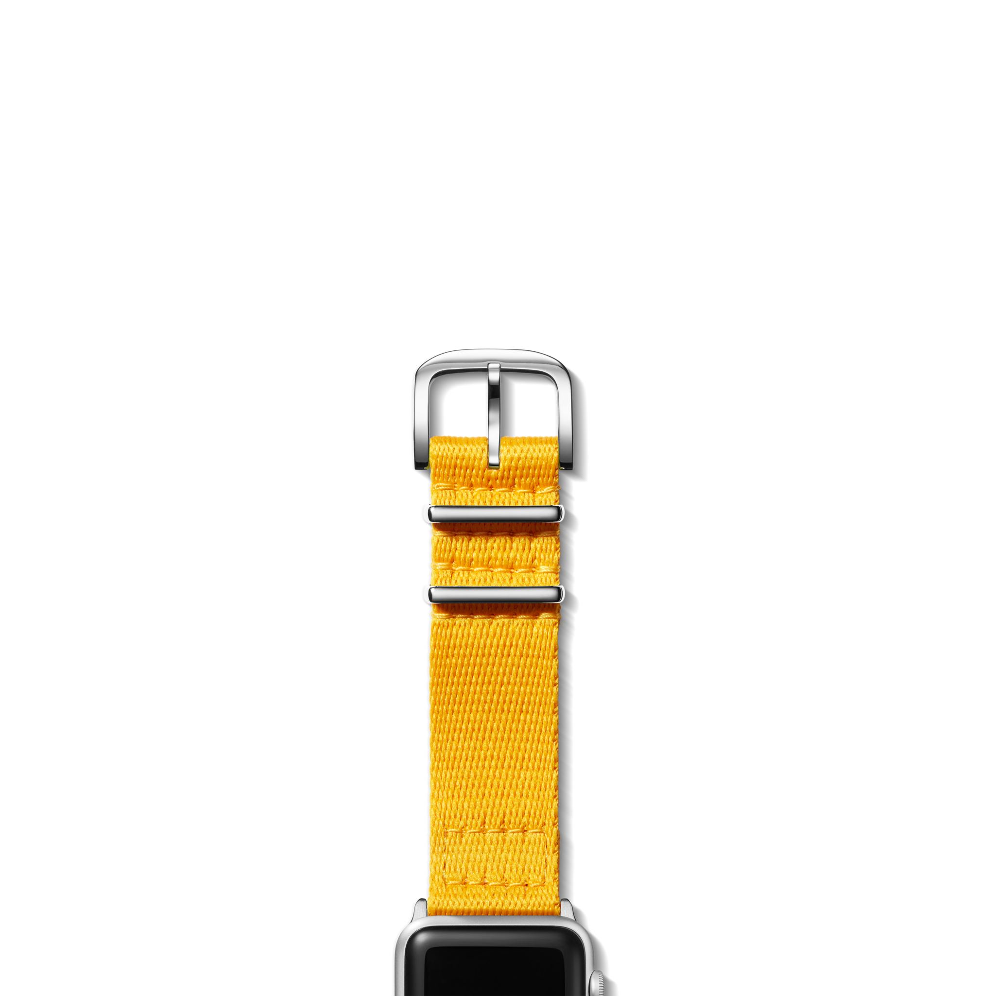 20mm Yellow Split Nylon Apple Watch Strap - Yellow - Image 4